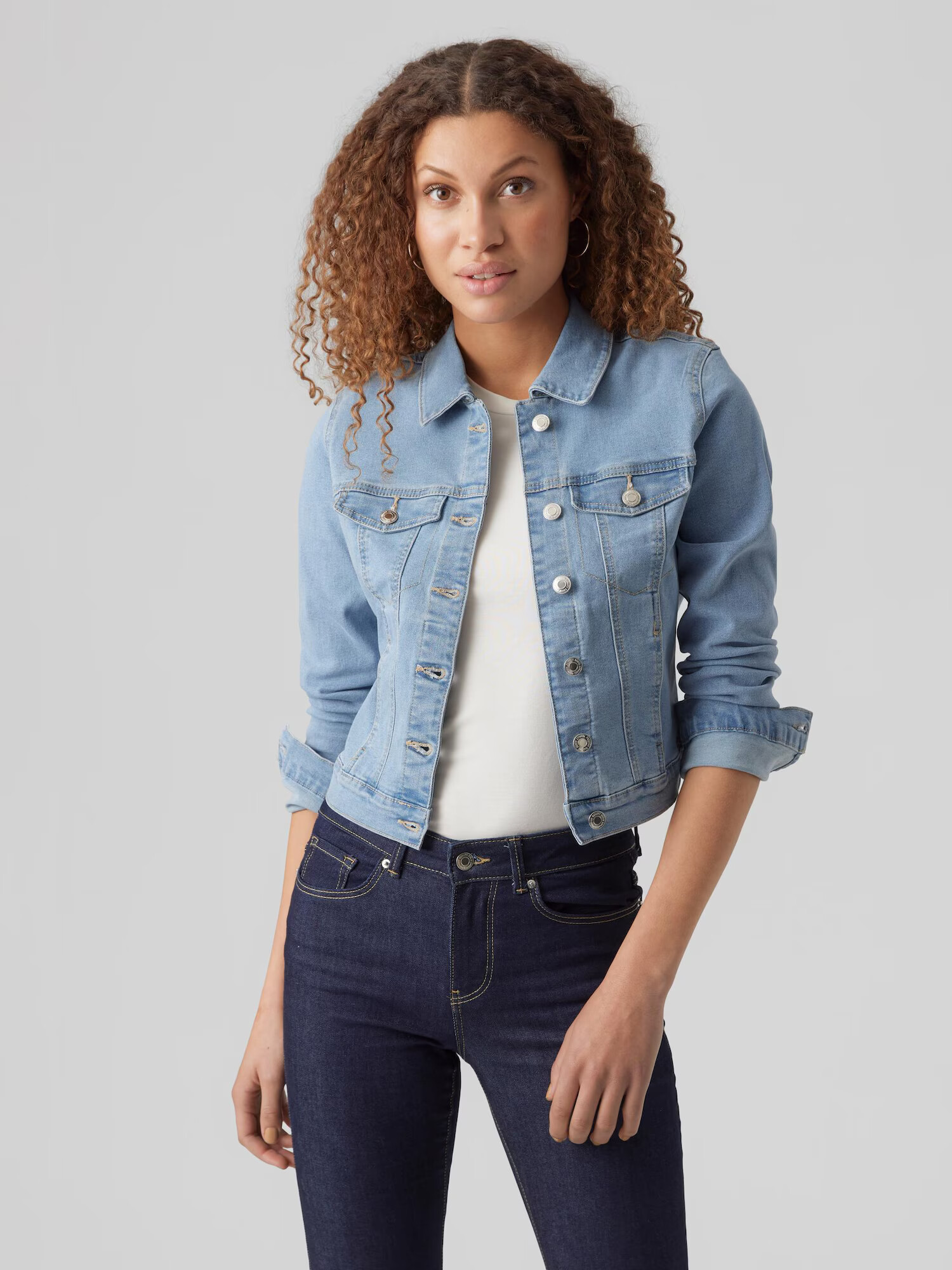 VERO MODA Geacă de primăvară-toamnă 'Luna' albastru denim - Pled.ro