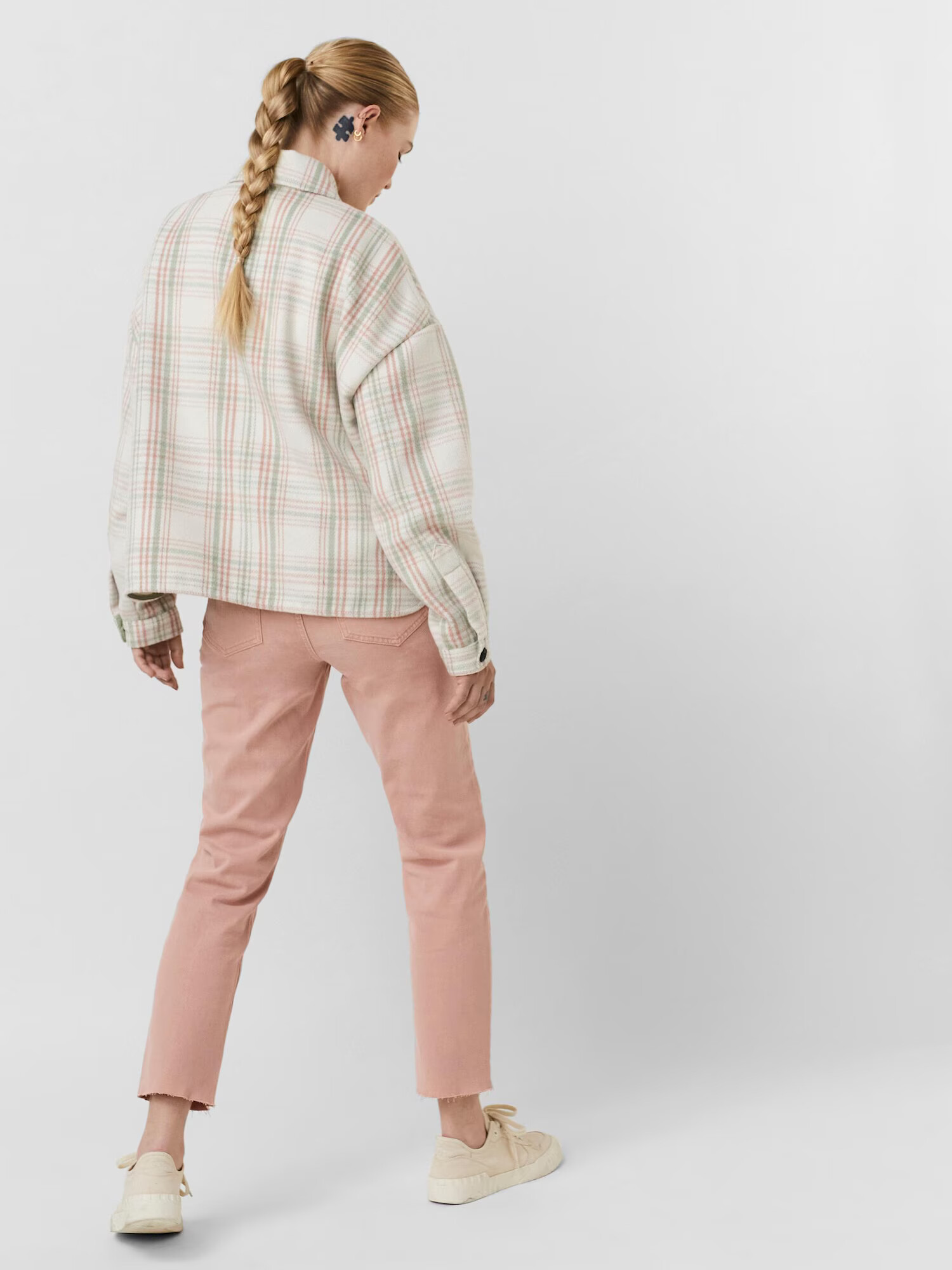 VERO MODA Geacă de primăvară-toamnă 'Nelly' crem / verde pastel / roz - Pled.ro