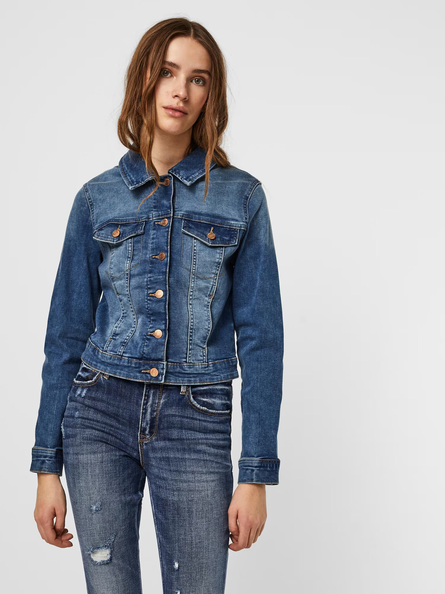 VERO MODA Geacă de primăvară-toamnă 'Tine' albastru denim - Pled.ro