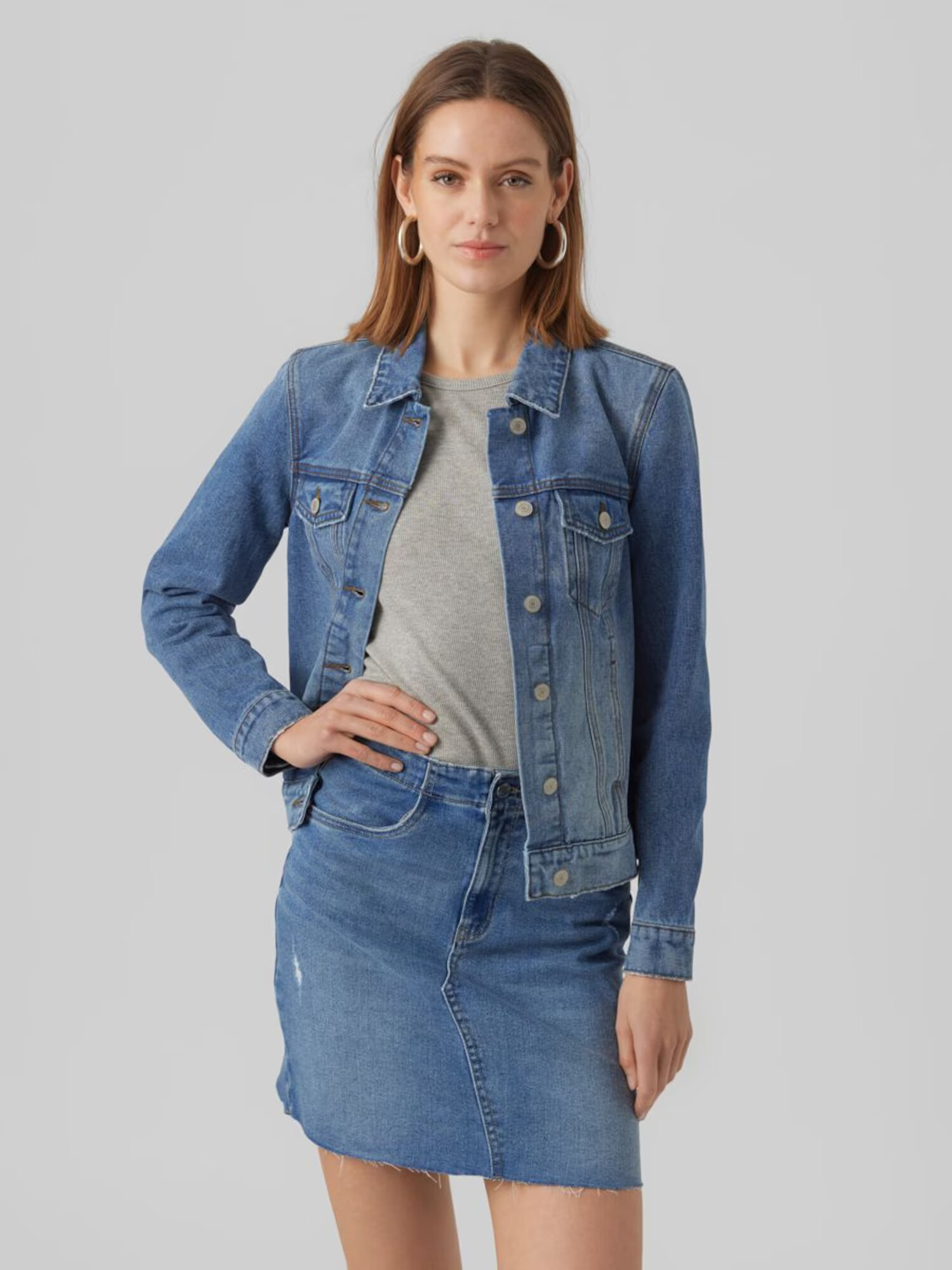 VERO MODA Geacă de primăvară-toamnă 'Zorica' albastru denim - Pled.ro