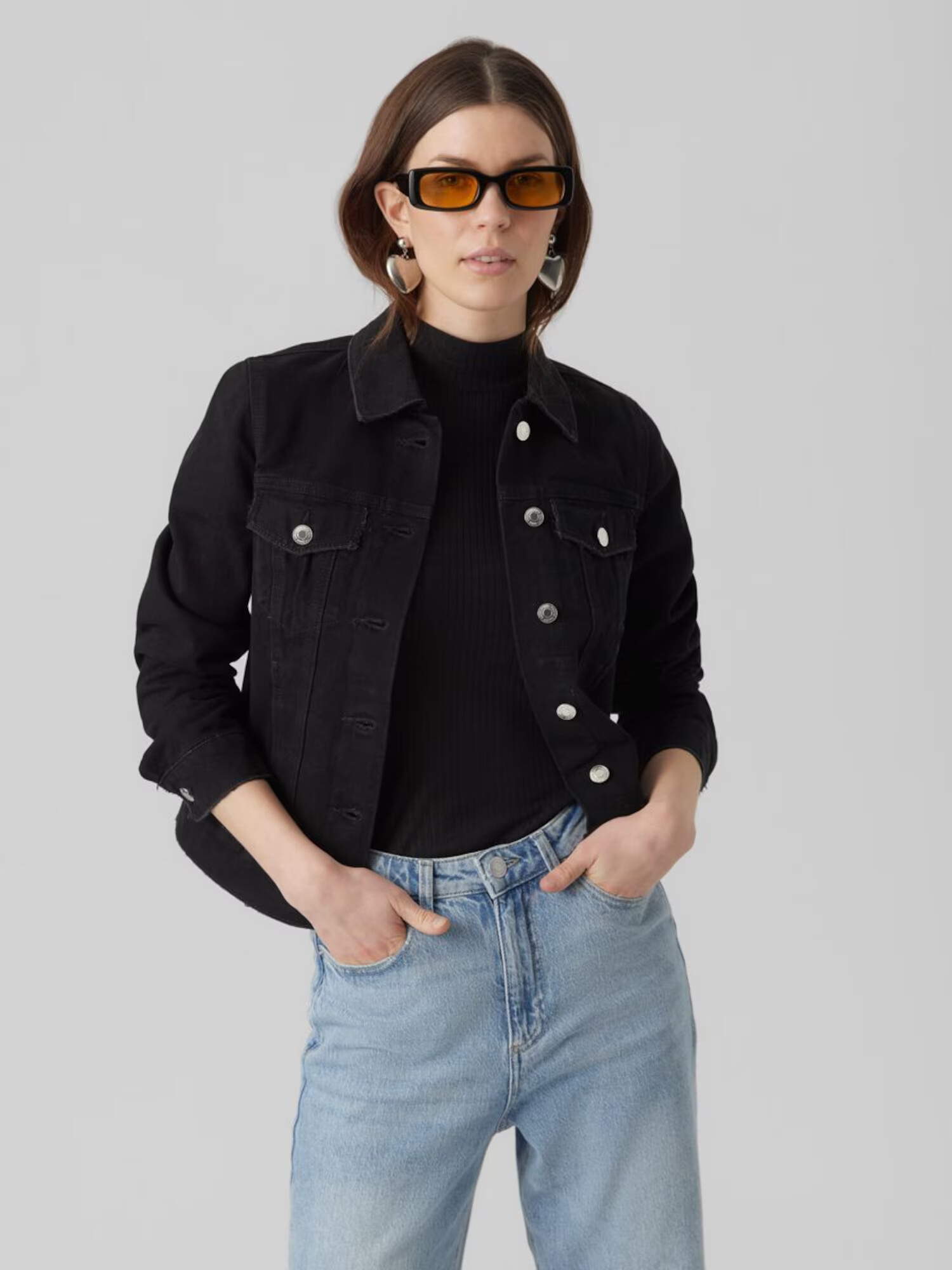 VERO MODA Geacă de primăvară-toamnă 'ZORICA' negru denim - Pled.ro