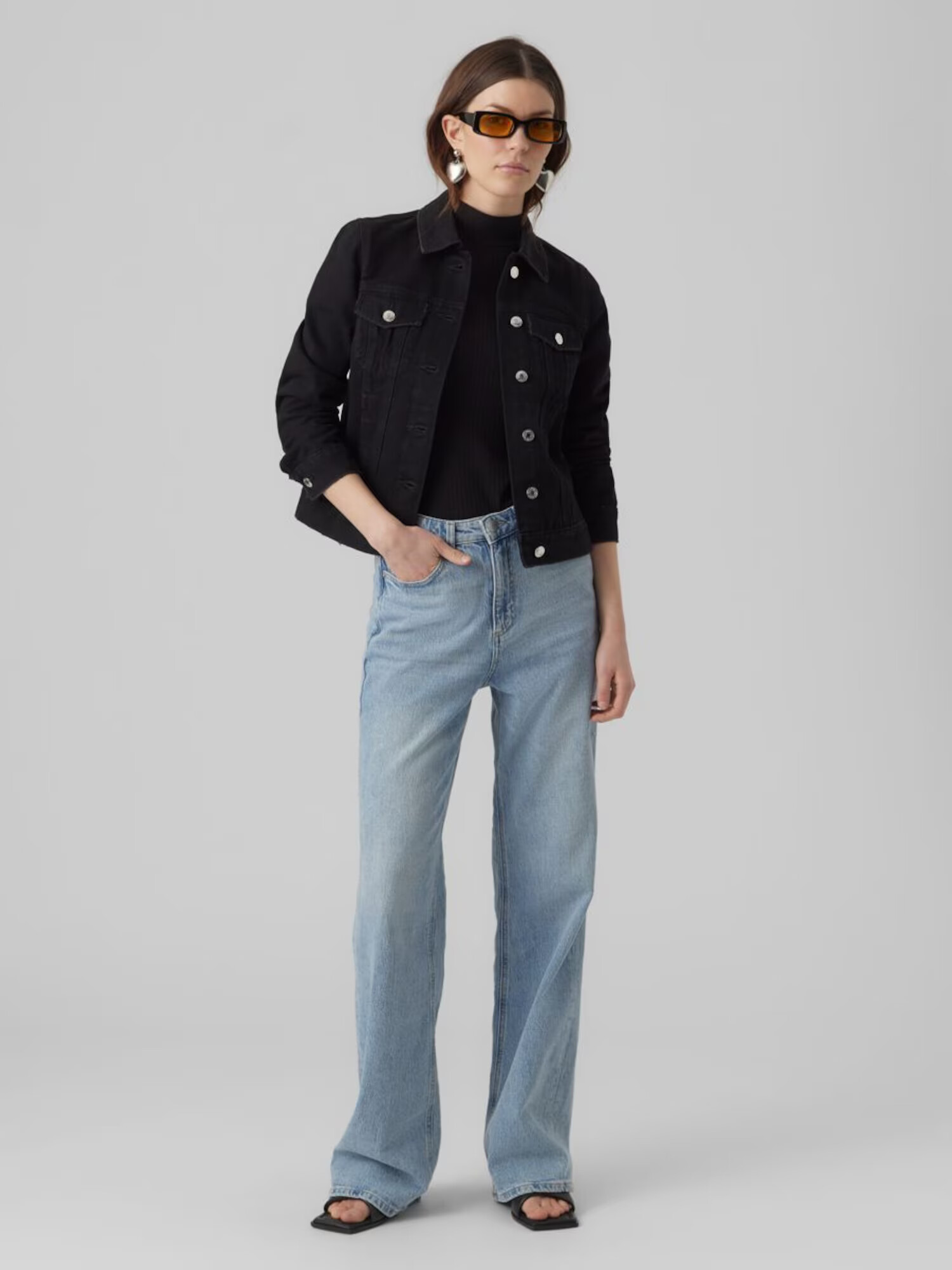 VERO MODA Geacă de primăvară-toamnă 'ZORICA' negru denim - Pled.ro