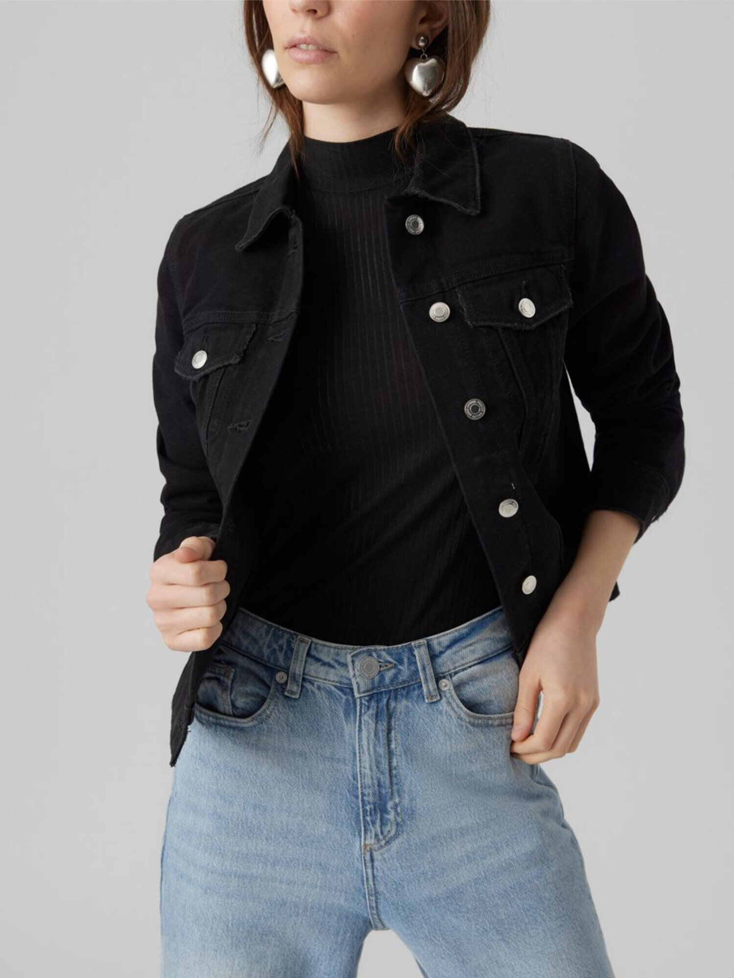 VERO MODA Geacă de primăvară-toamnă 'ZORICA' negru denim - Pled.ro