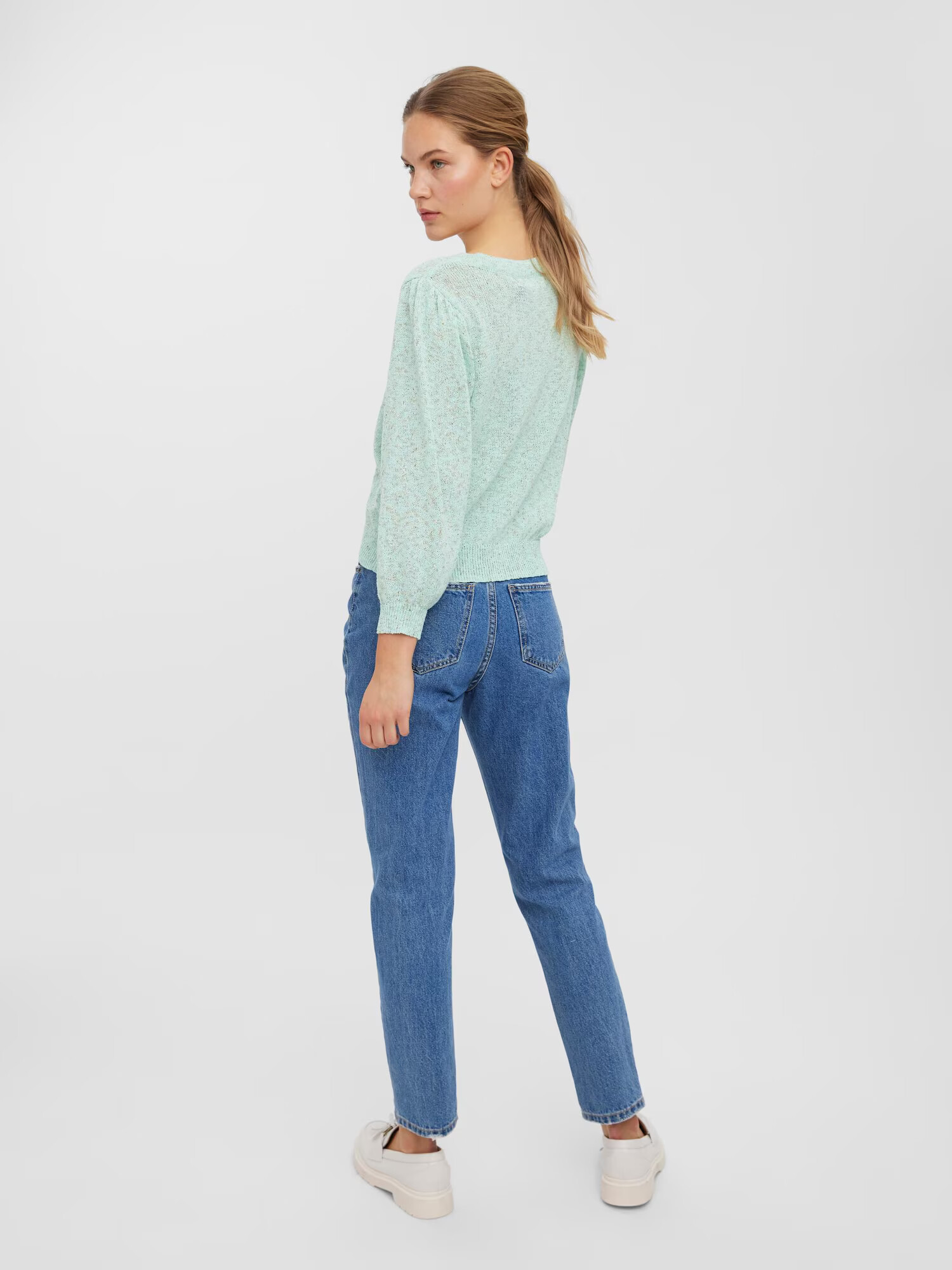 VERO MODA Geacă tricotată 'Annie' verde pastel - Pled.ro