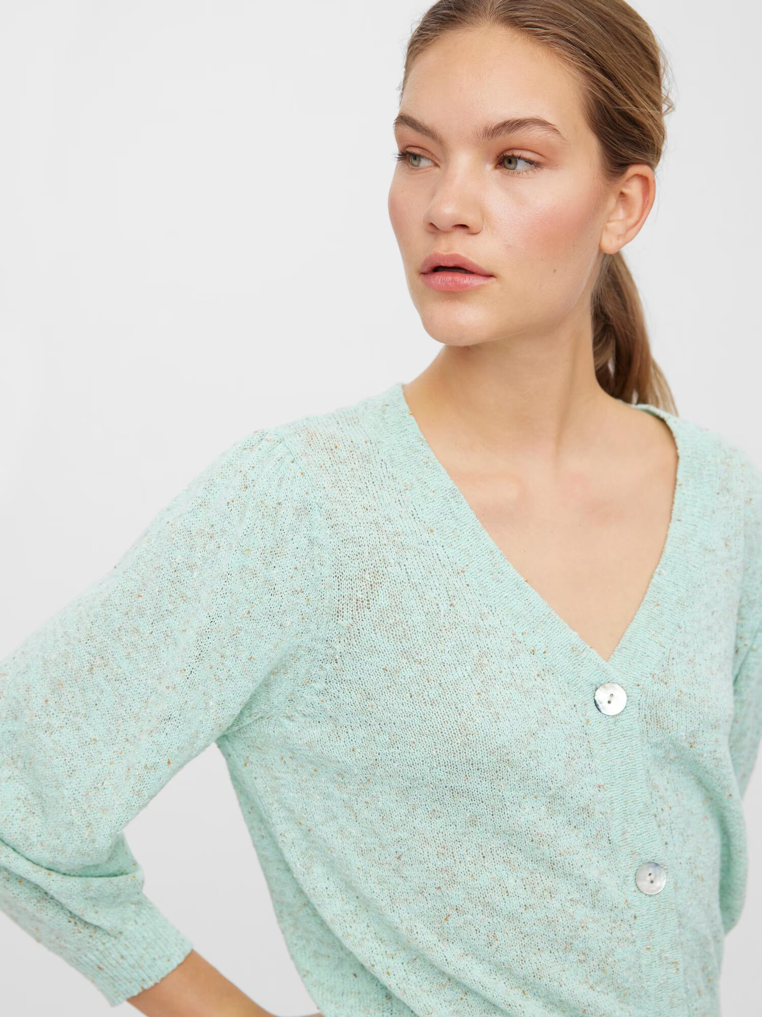 VERO MODA Geacă tricotată 'Annie' verde pastel - Pled.ro