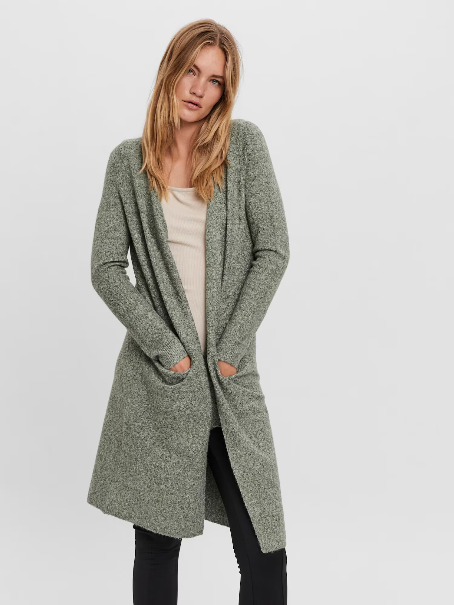 VERO MODA Geacă tricotată 'Doffy' verde amestecat - Pled.ro