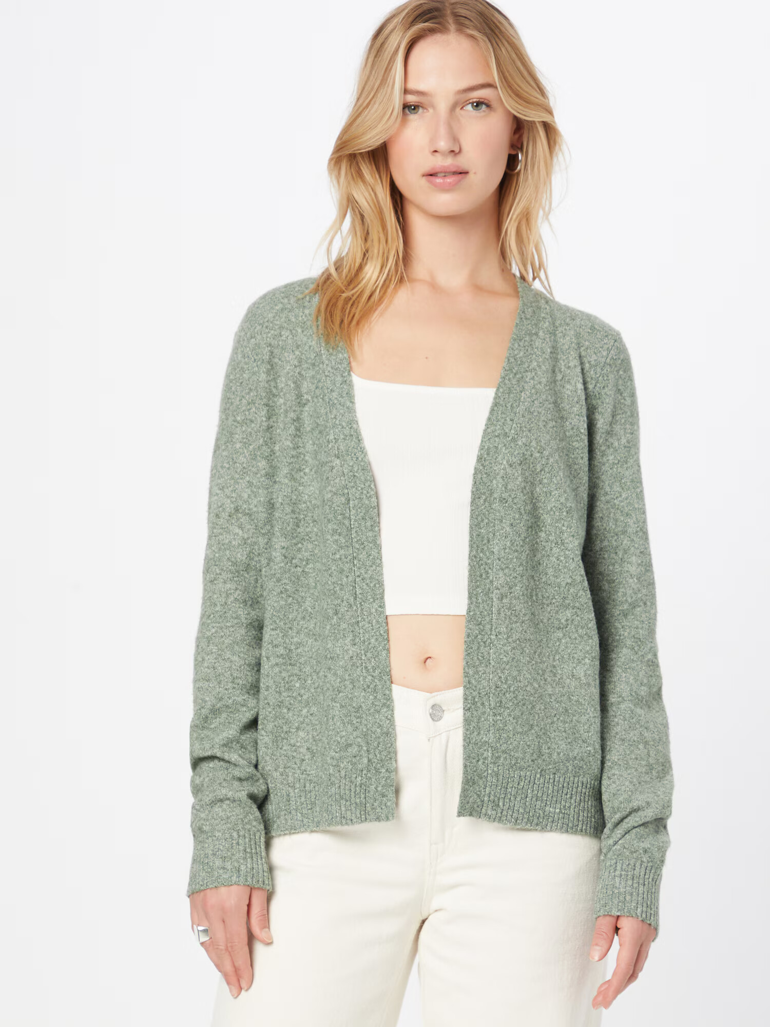 VERO MODA Geacă tricotată 'Doffy' verde pastel - Pled.ro