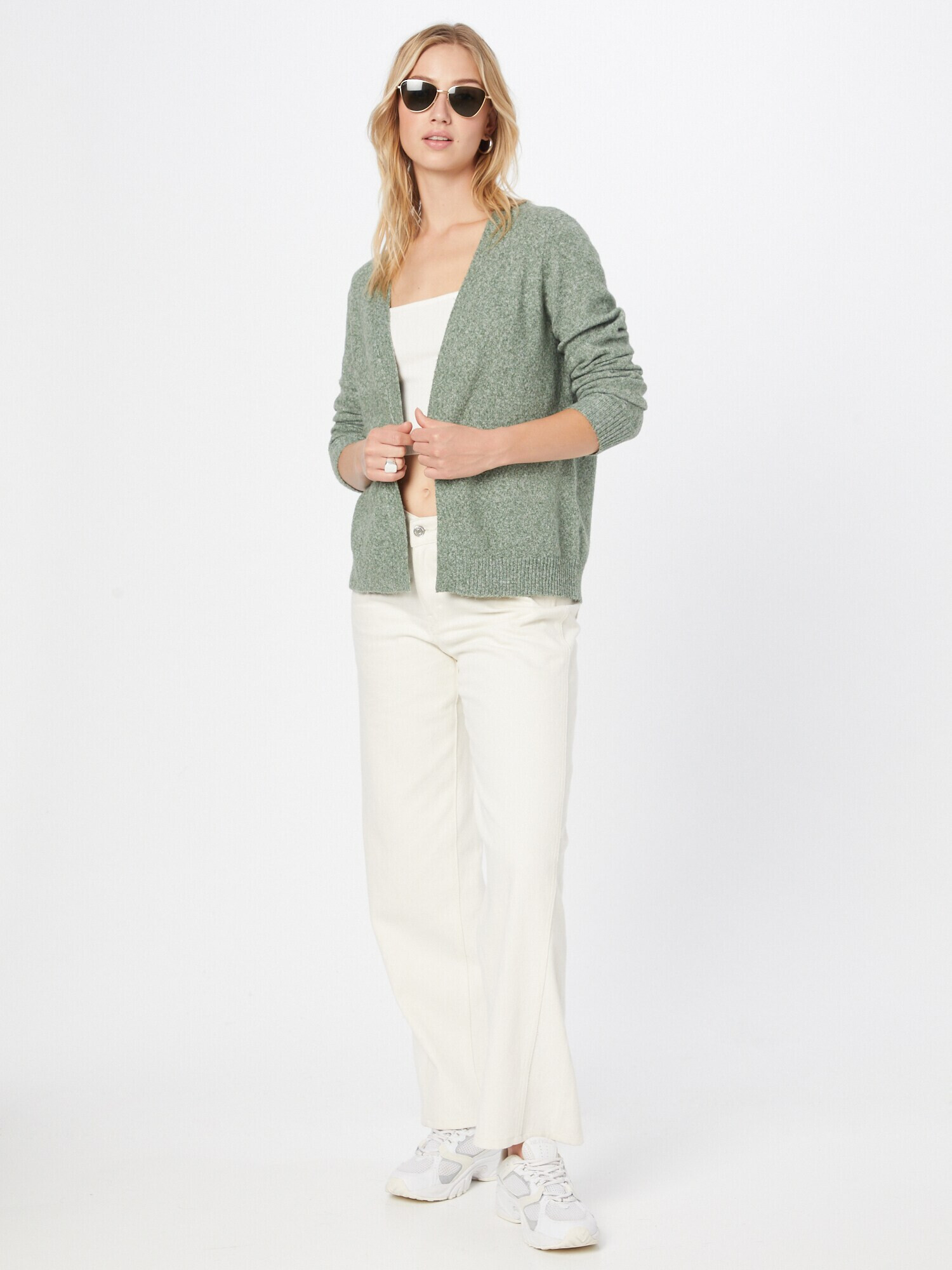 VERO MODA Geacă tricotată 'Doffy' verde pastel - Pled.ro