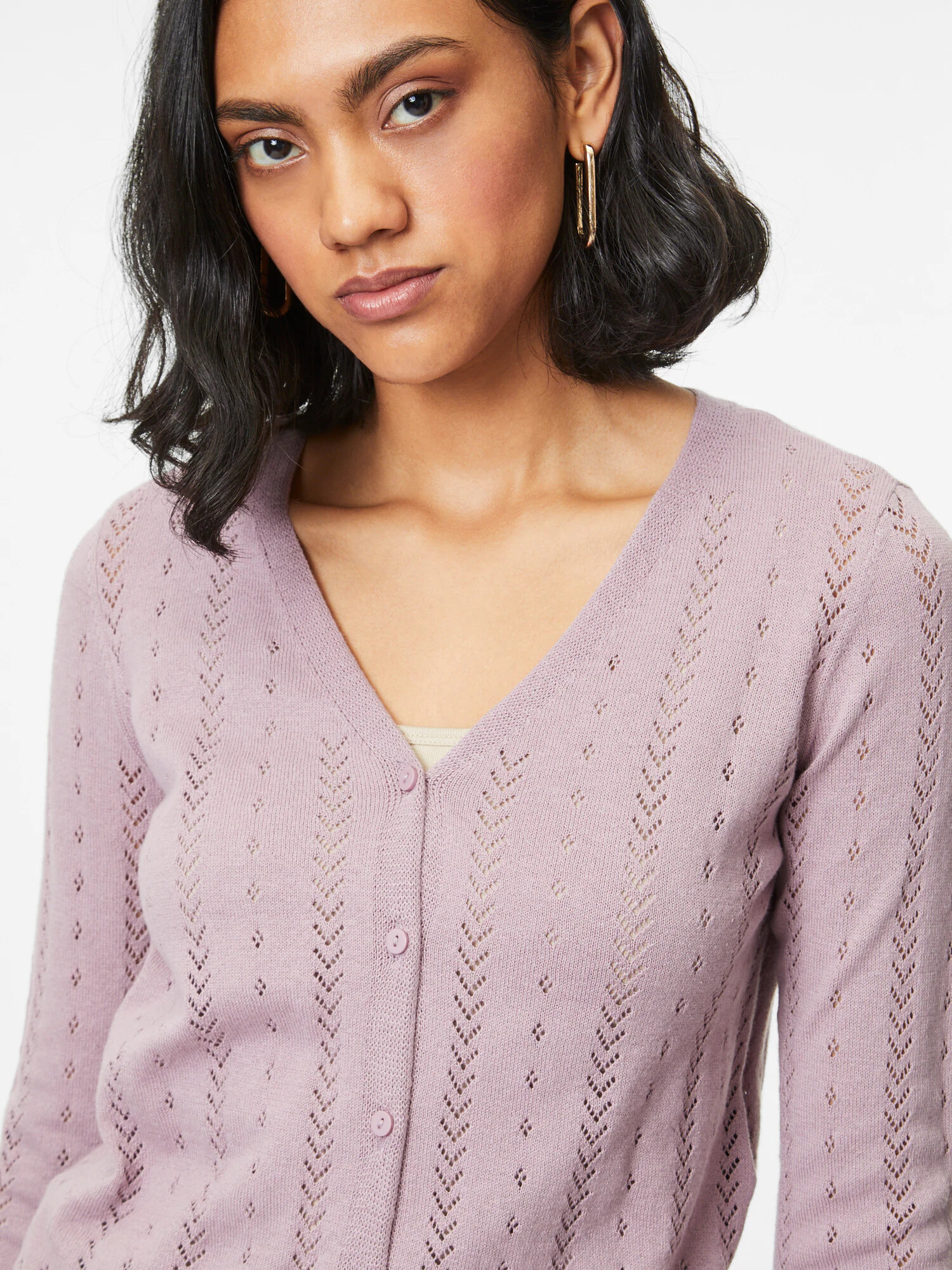 VERO MODA Geacă tricotată 'FIONA' mauve - Pled.ro