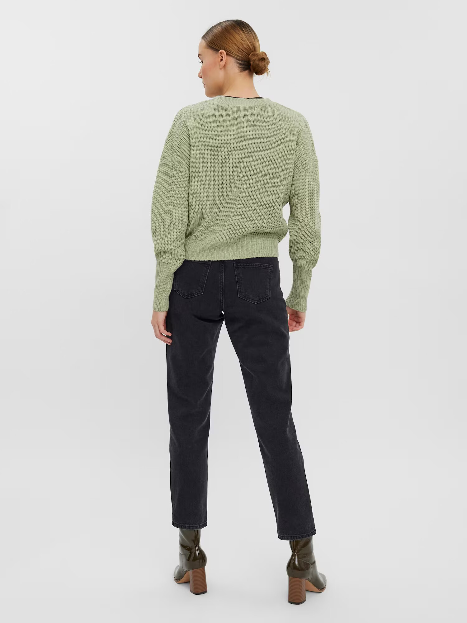 VERO MODA Geacă tricotată 'Lea' verde pastel - Pled.ro