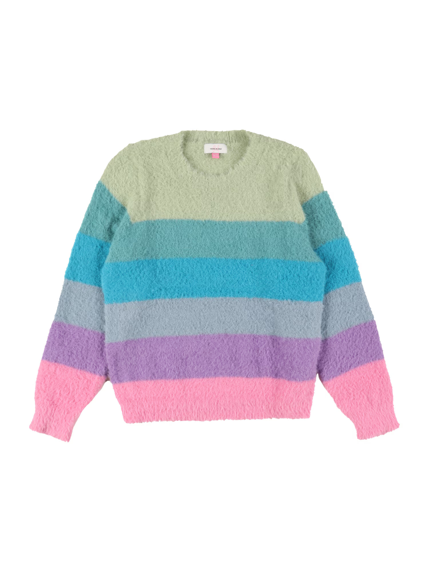 Vero Moda Girl Pulover 'PLUME' azuriu / verde jad / verde pastel / lila / roz - Pled.ro