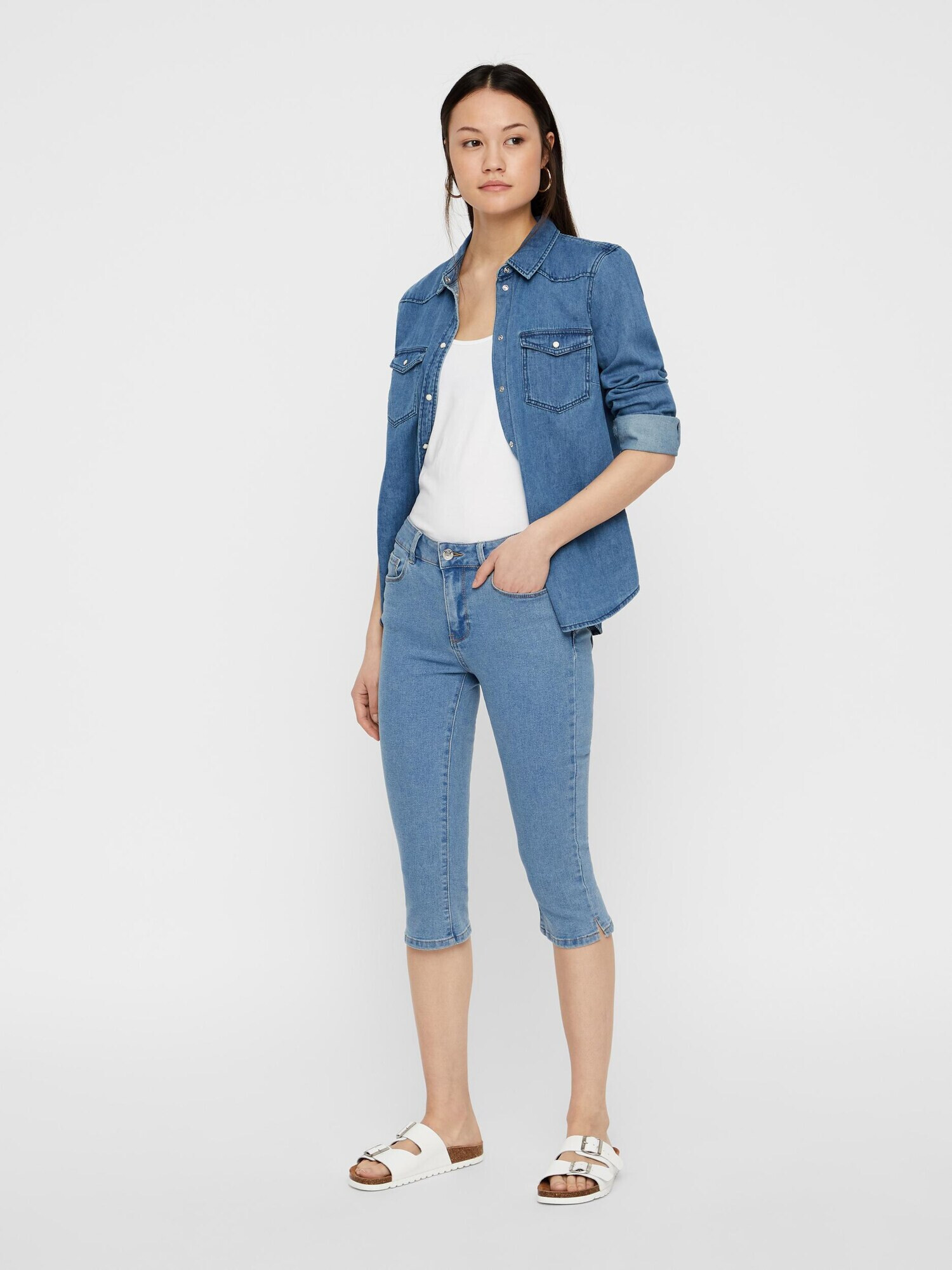 VERO MODA Jeans 'Hot Seven' albastru denim - Pled.ro