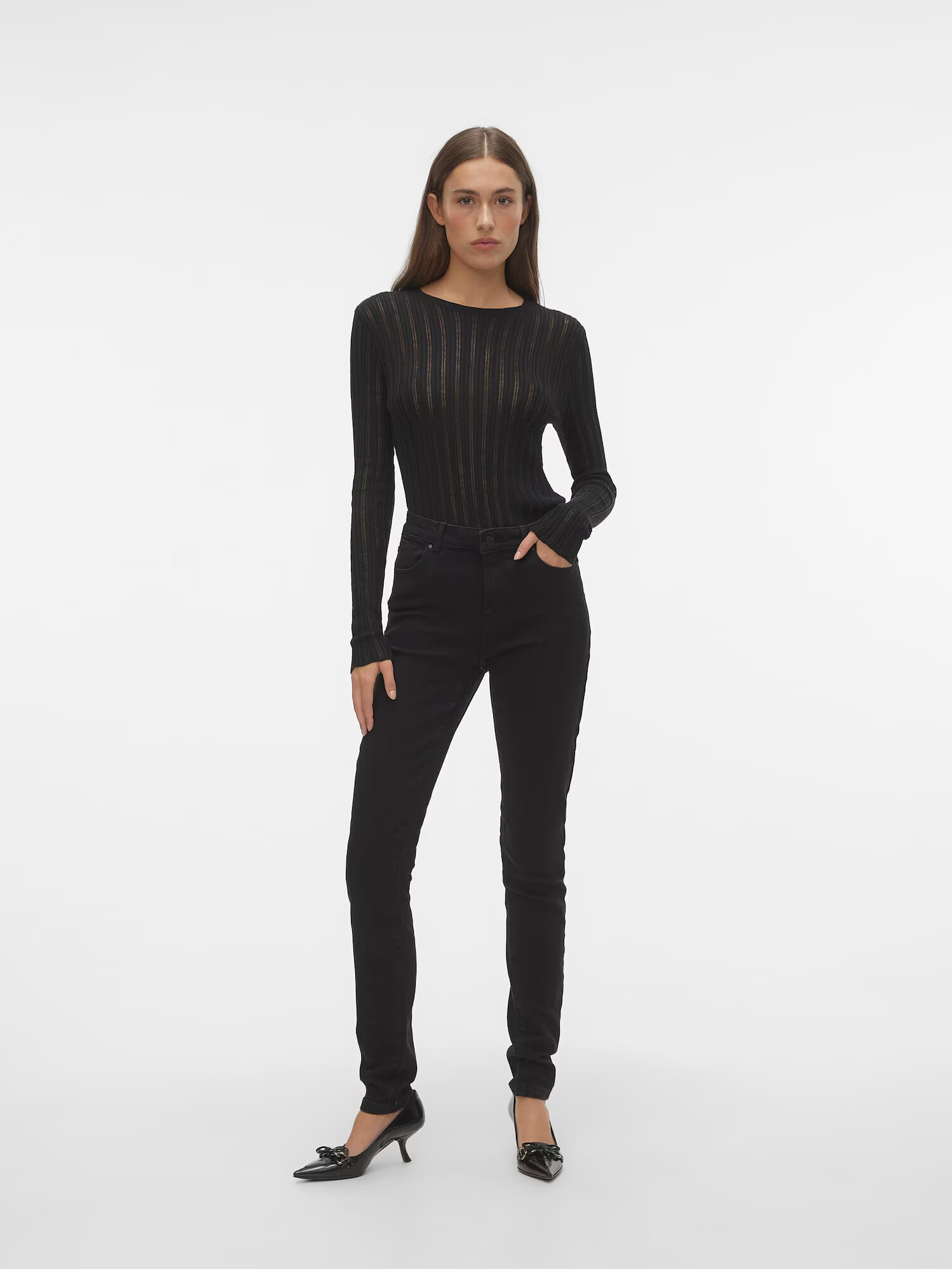 VERO MODA Jeans 'JUNE' negru denim - Pled.ro