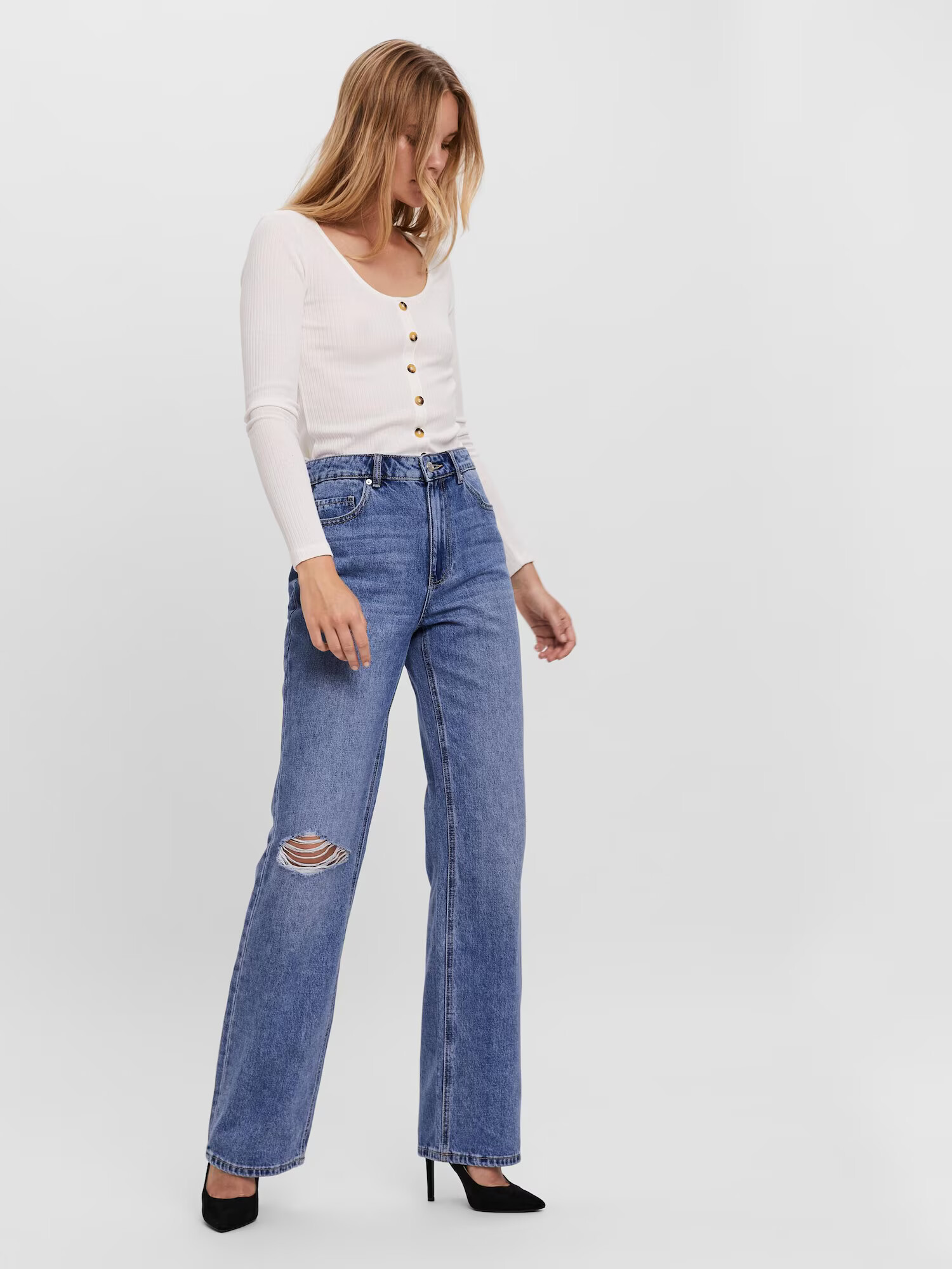 VERO MODA Jeans 'Kithy' albastru - Pled.ro