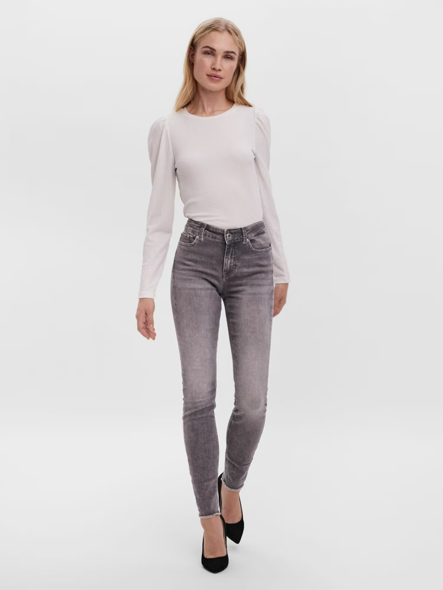 VERO MODA Jeans 'Peach' gri denim - Pled.ro