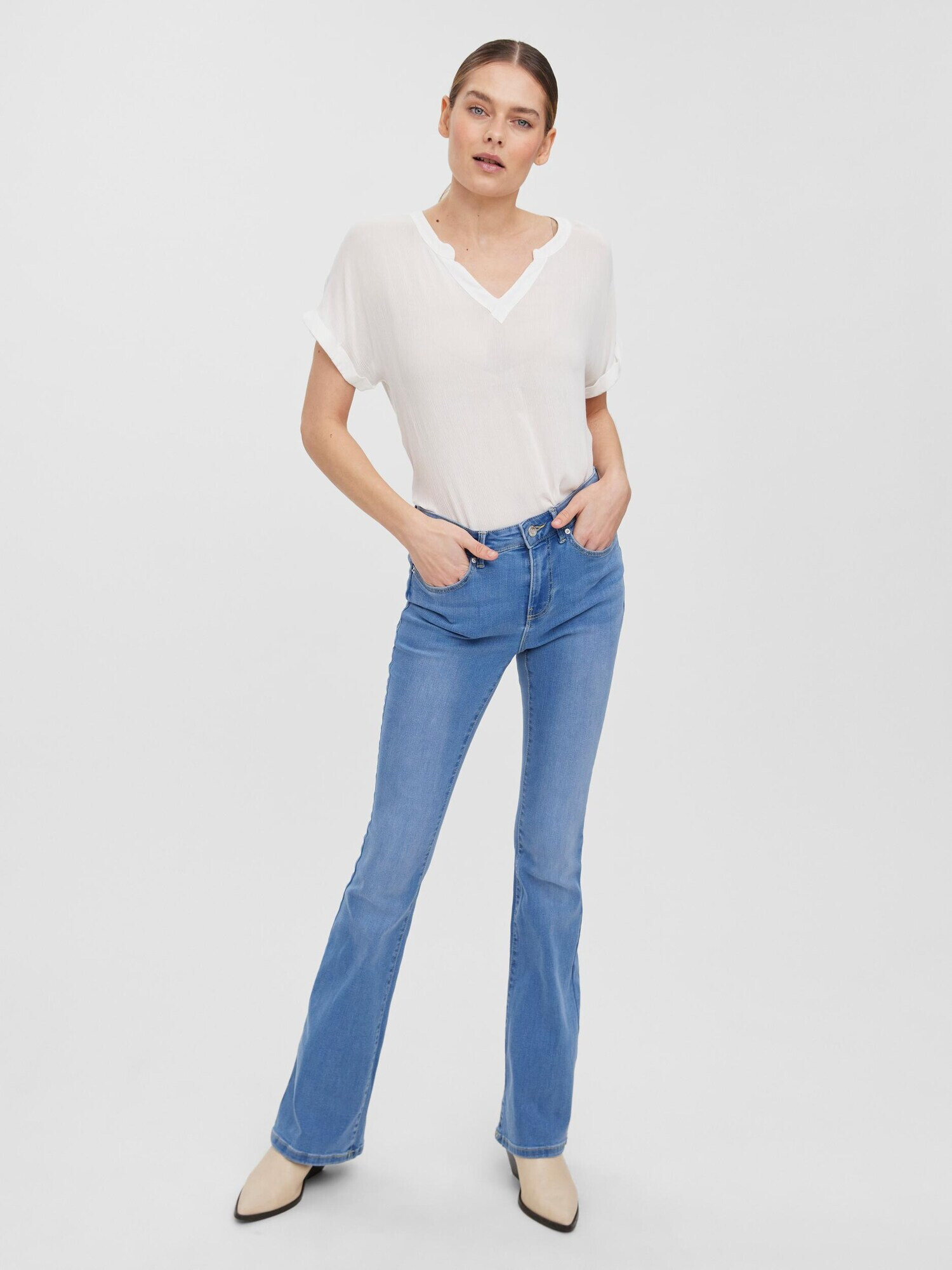 VERO MODA Jeans 'Peachy' albastru denim - Pled.ro