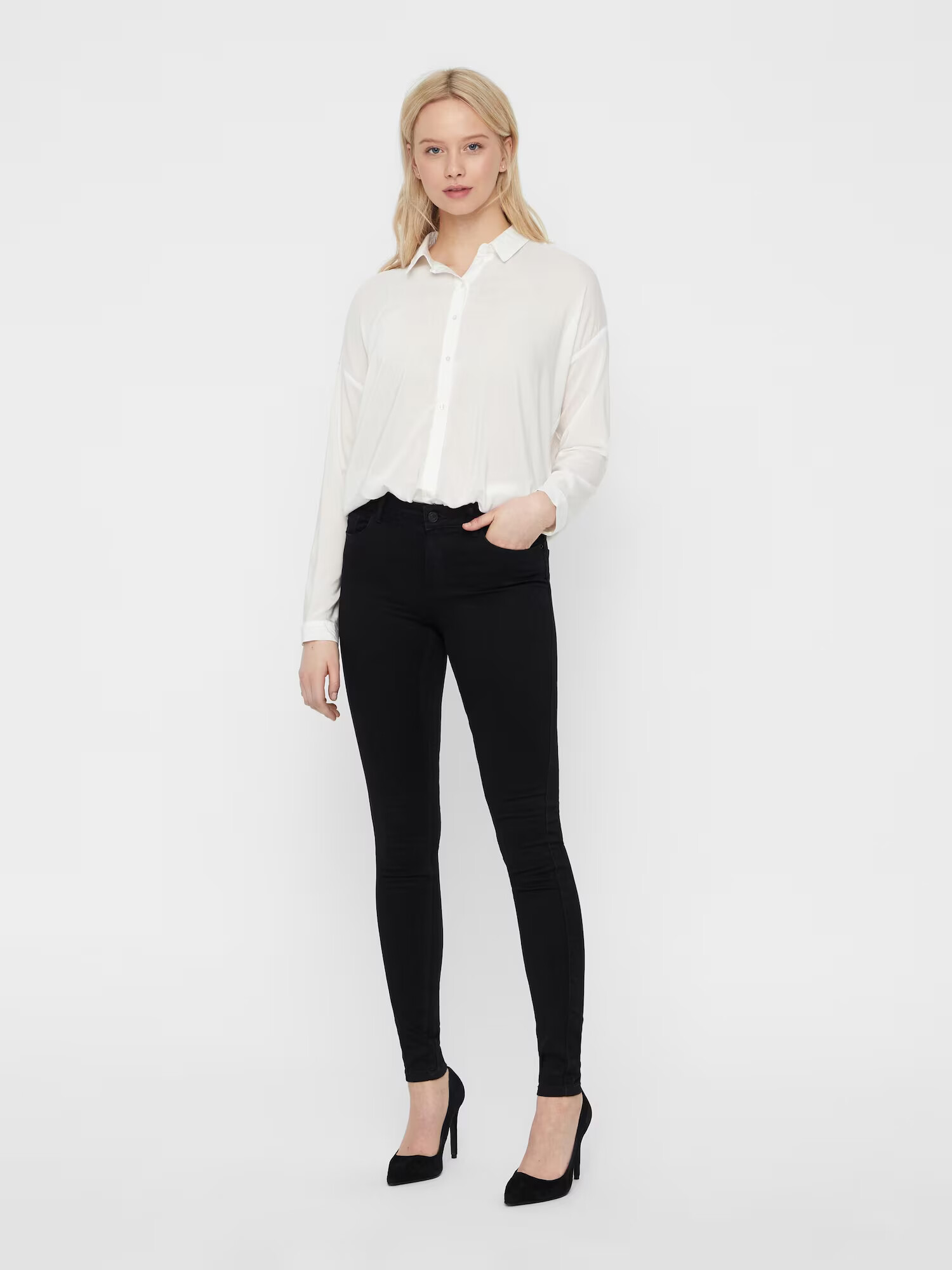 VERO MODA Jeans 'SEVEN' negru - Pled.ro