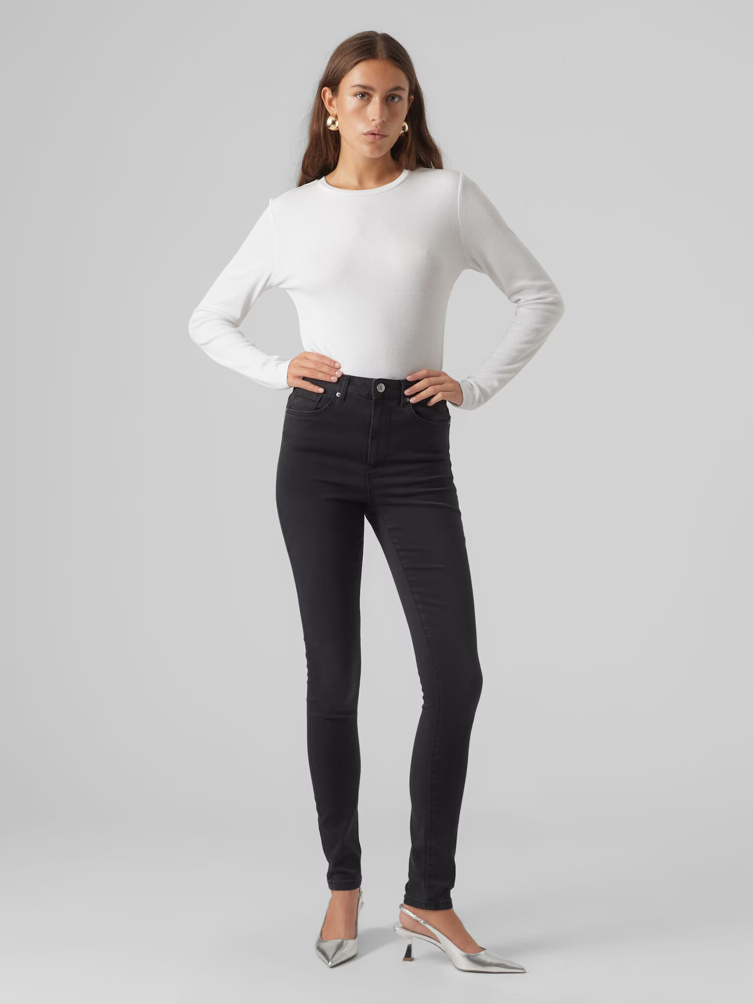 VERO MODA Jeans 'Sophia' gri metalic - Pled.ro