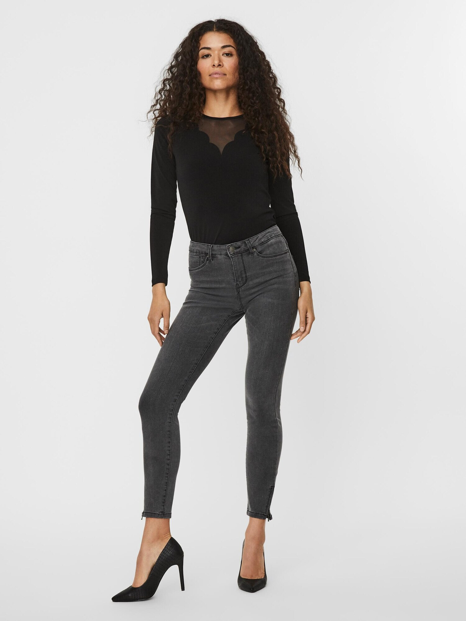 VERO MODA Jeans 'TILDE' gri denim - Pled.ro