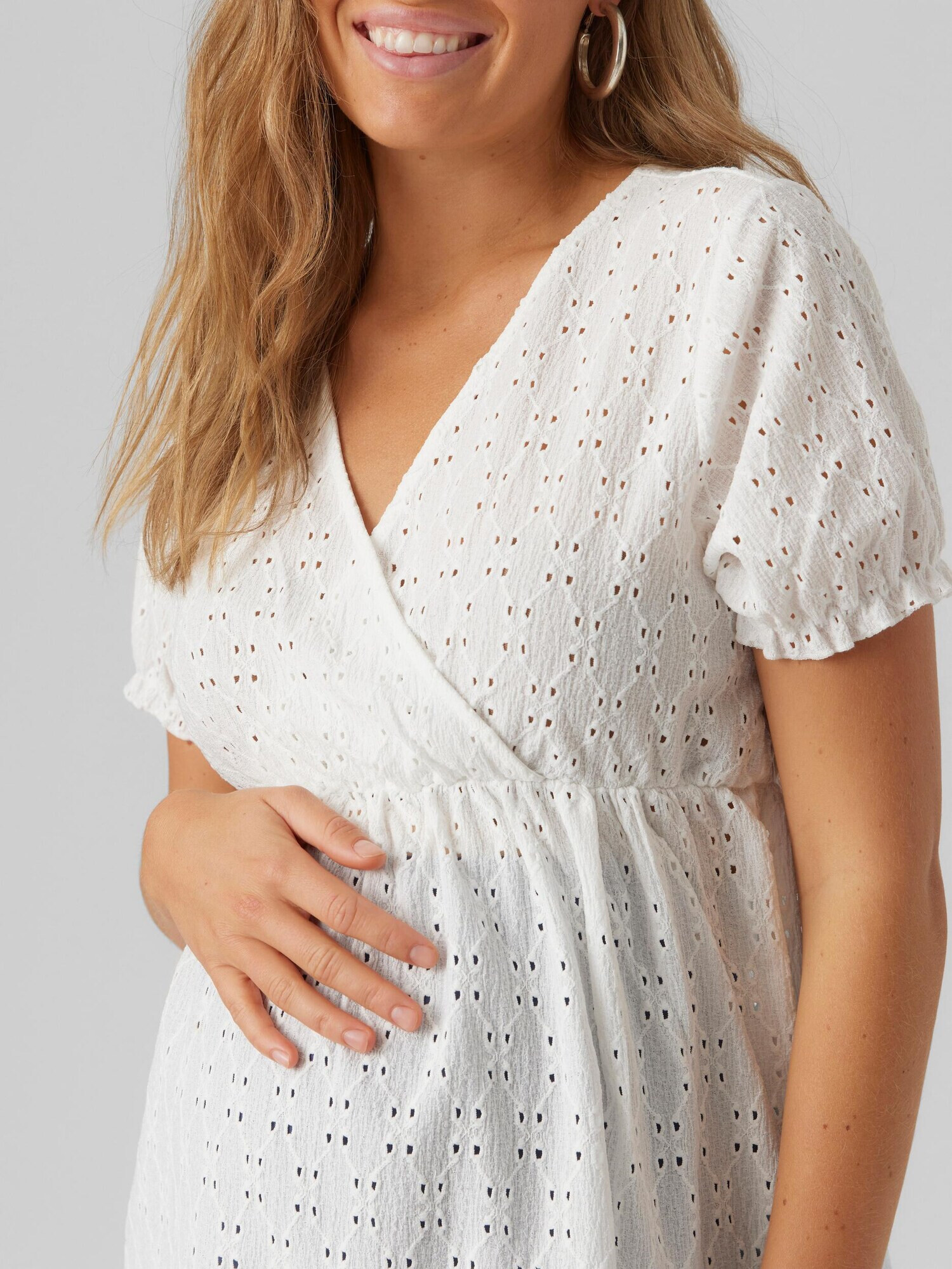 Vero Moda Maternity Bluză 'ULRIKKE' alb - Pled.ro