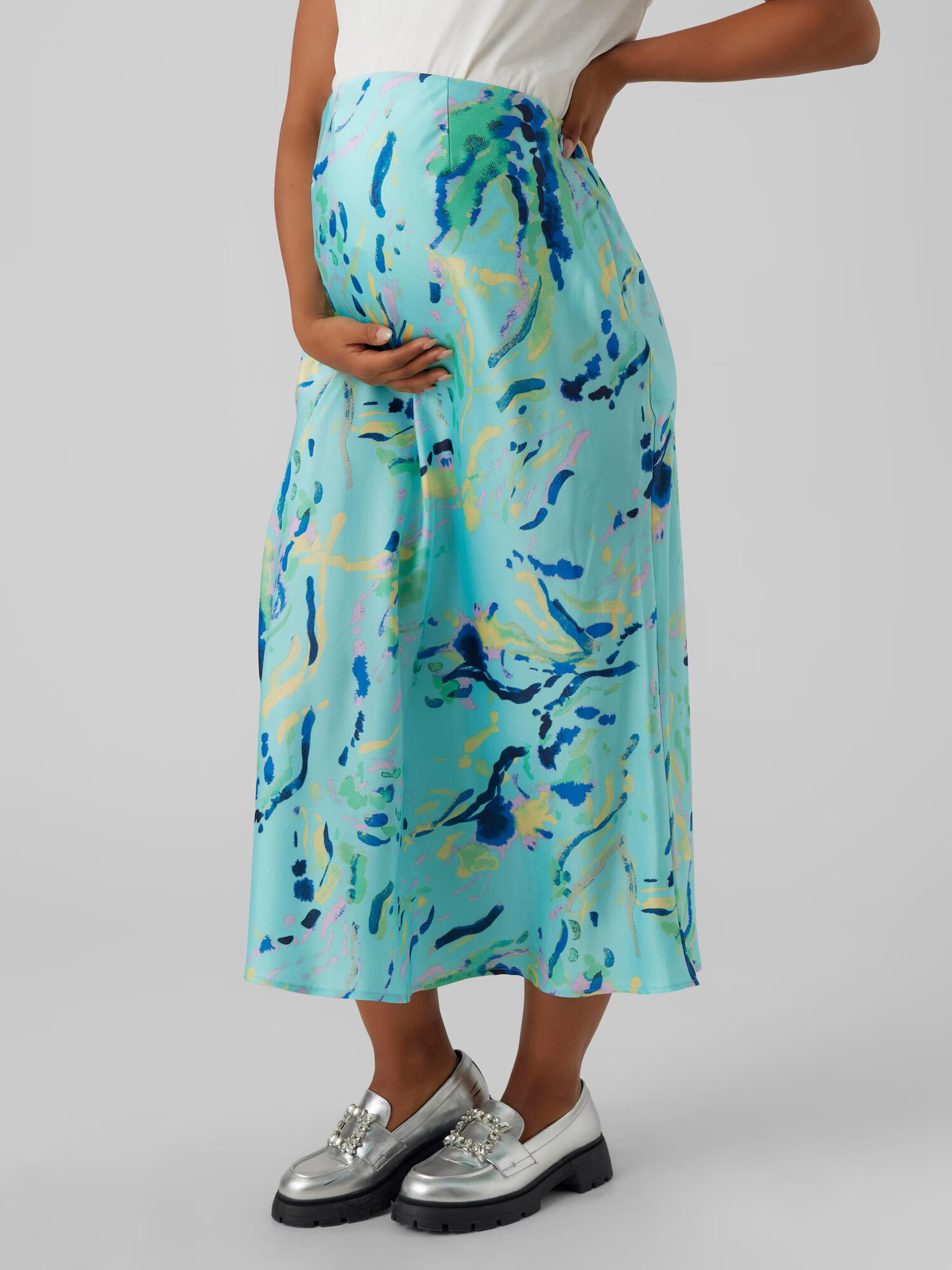 Vero Moda Maternity Fustă 'HEART' bleumarin / turcoaz / galben / verde - Pled.ro