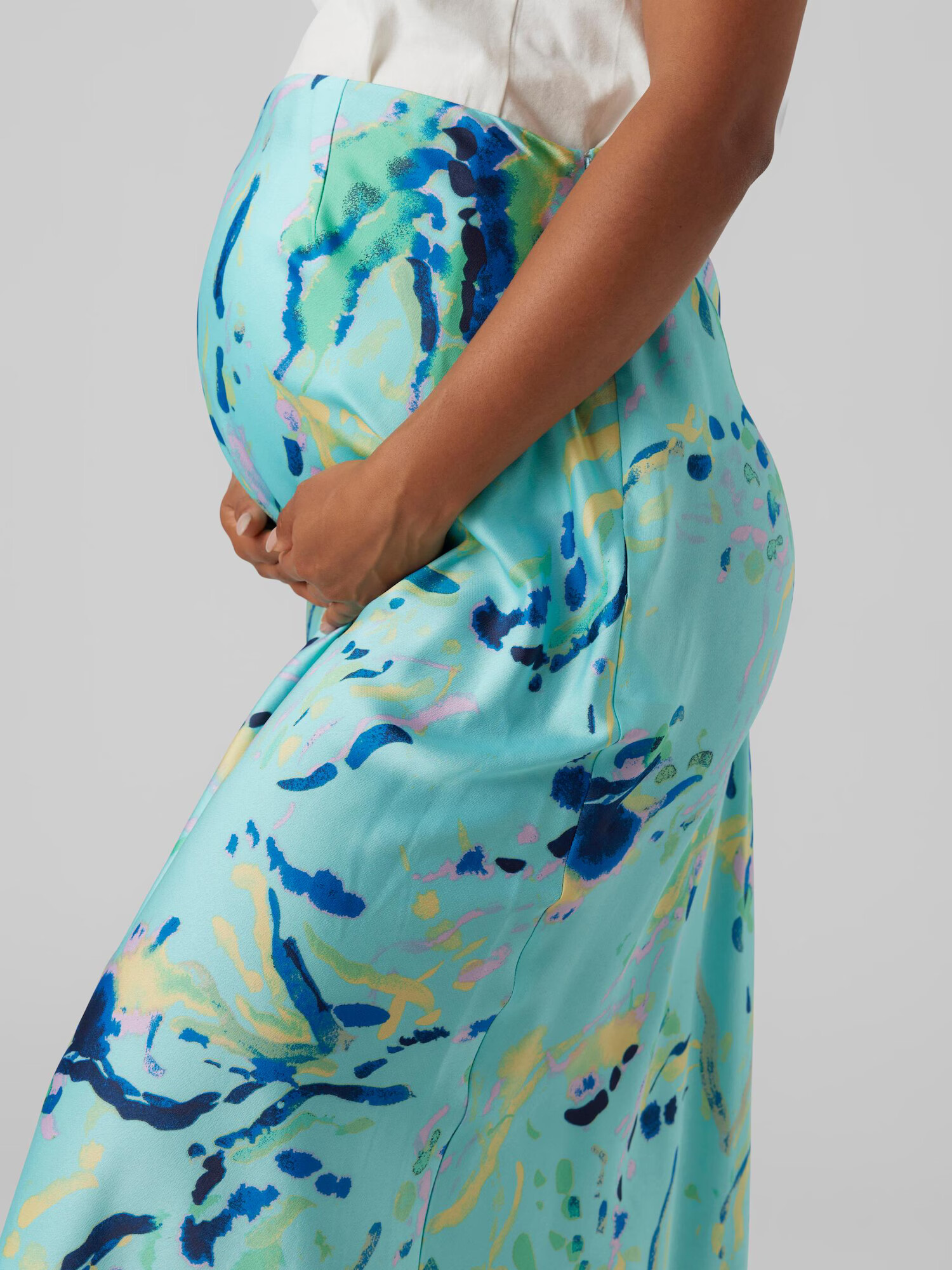 Vero Moda Maternity Fustă 'HEART' bleumarin / turcoaz / galben / verde - Pled.ro