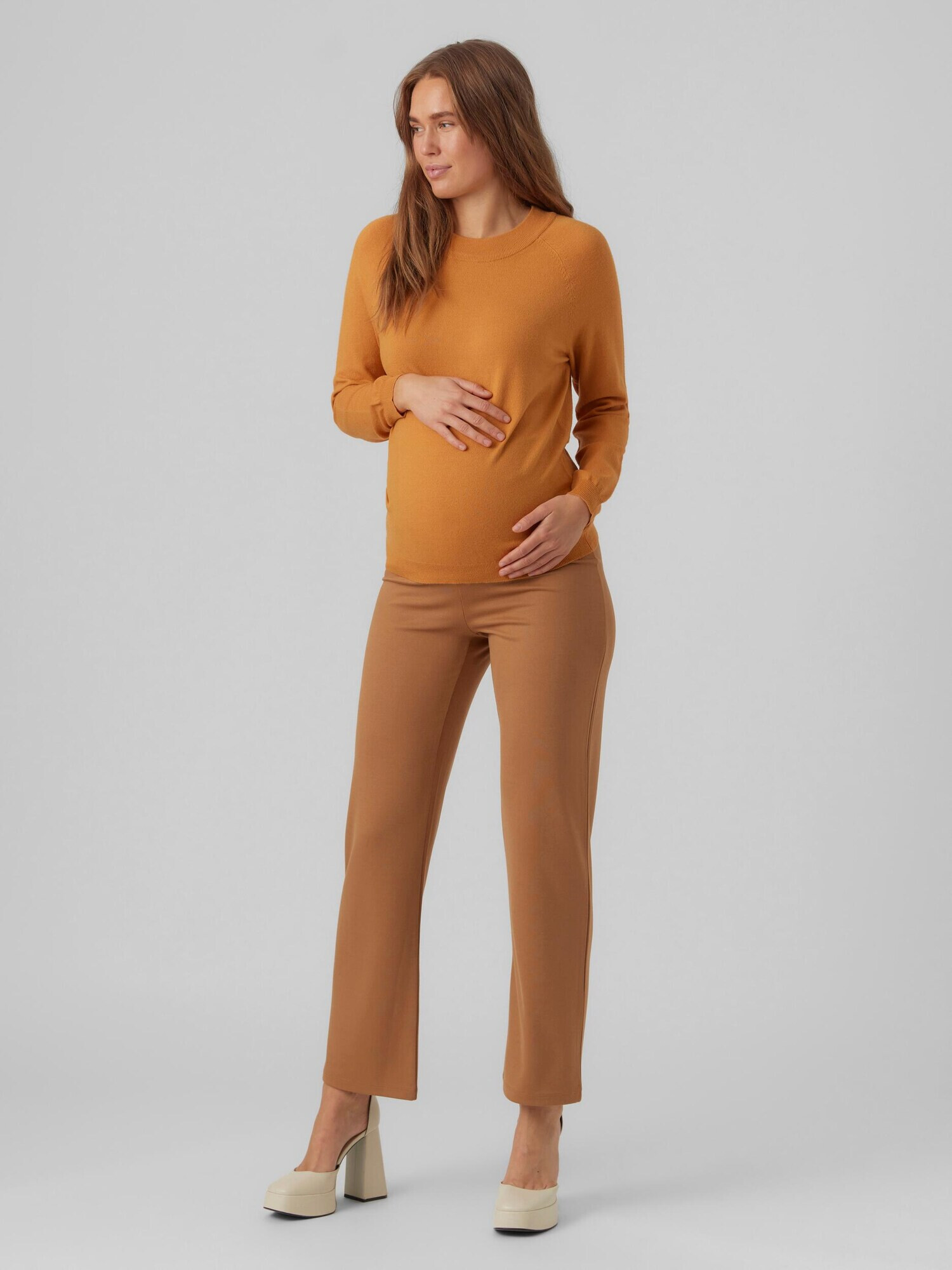 Vero Moda Maternity Pulover 'HAPPINESS' galben miere - Pled.ro