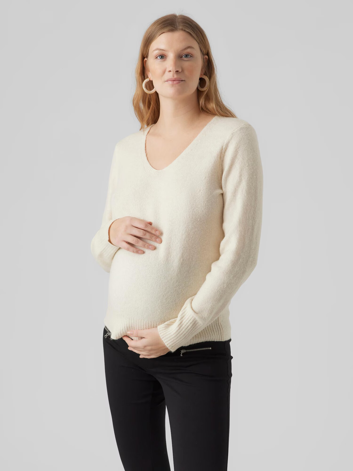 Vero Moda Maternity Pulover 'NEW WIND' bej amestecat - Pled.ro