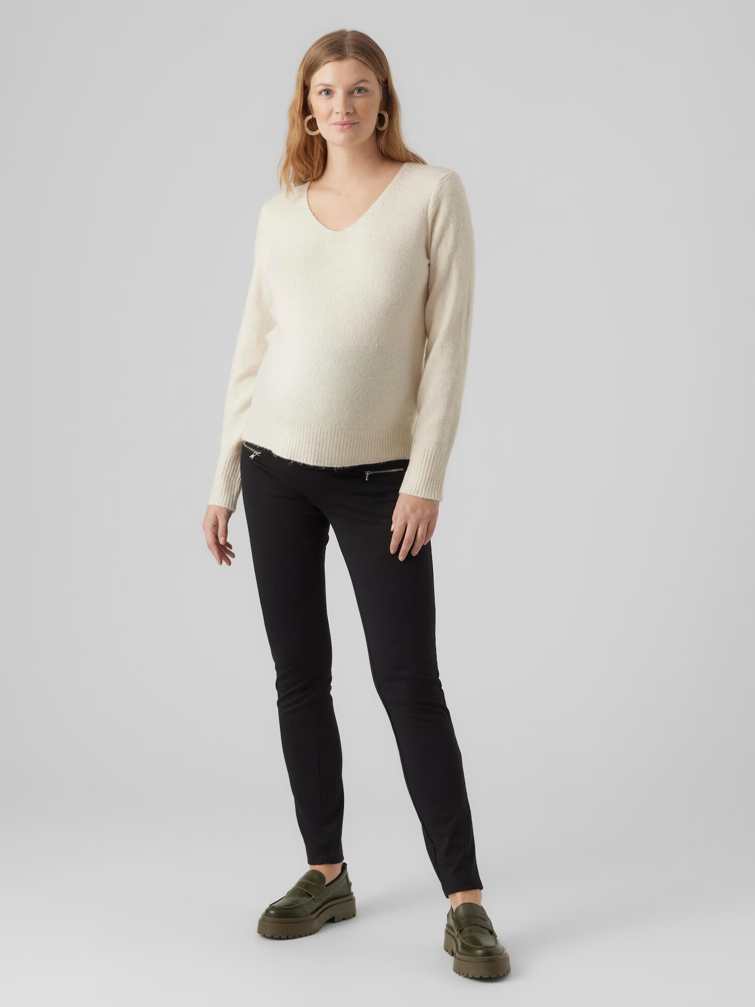 Vero Moda Maternity Pulover 'NEW WIND' bej amestecat - Pled.ro