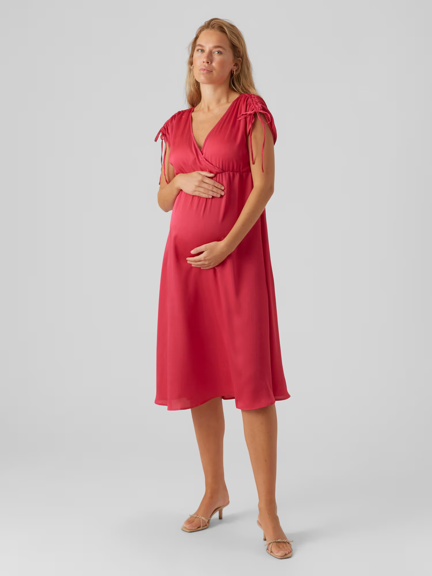 Vero Moda Maternity Rochie 'Heart Oli' roz pitaya - Pled.ro