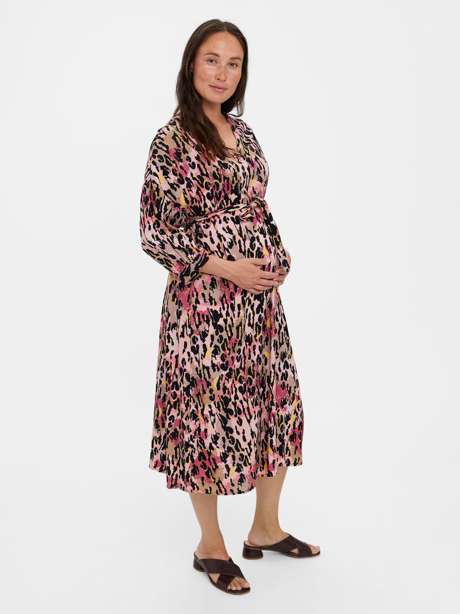 Vero Moda Maternity Rochie 'Jawi' maro / galben / roz / negru - Pled.ro