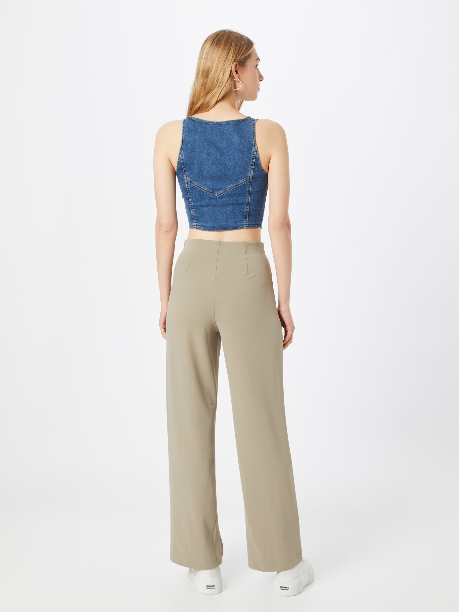 VERO MODA Pantaloni cu dungă 'Becky' oliv - Pled.ro