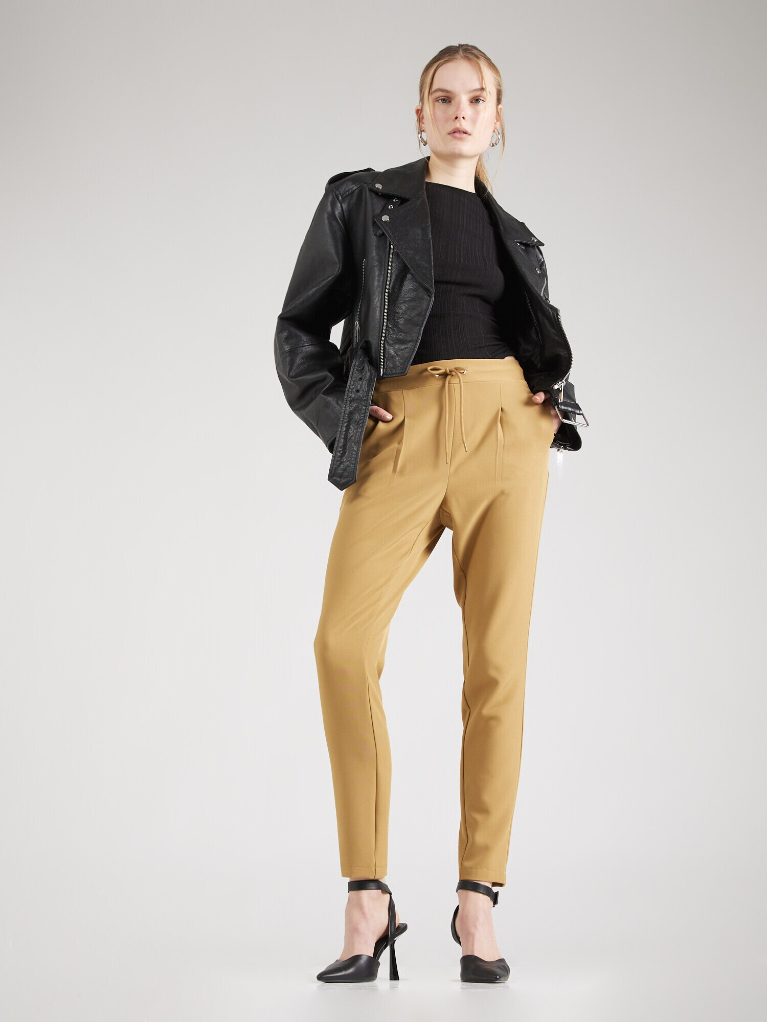 VERO MODA Pantaloni cu dungă 'CARLA' maro deschis - Pled.ro