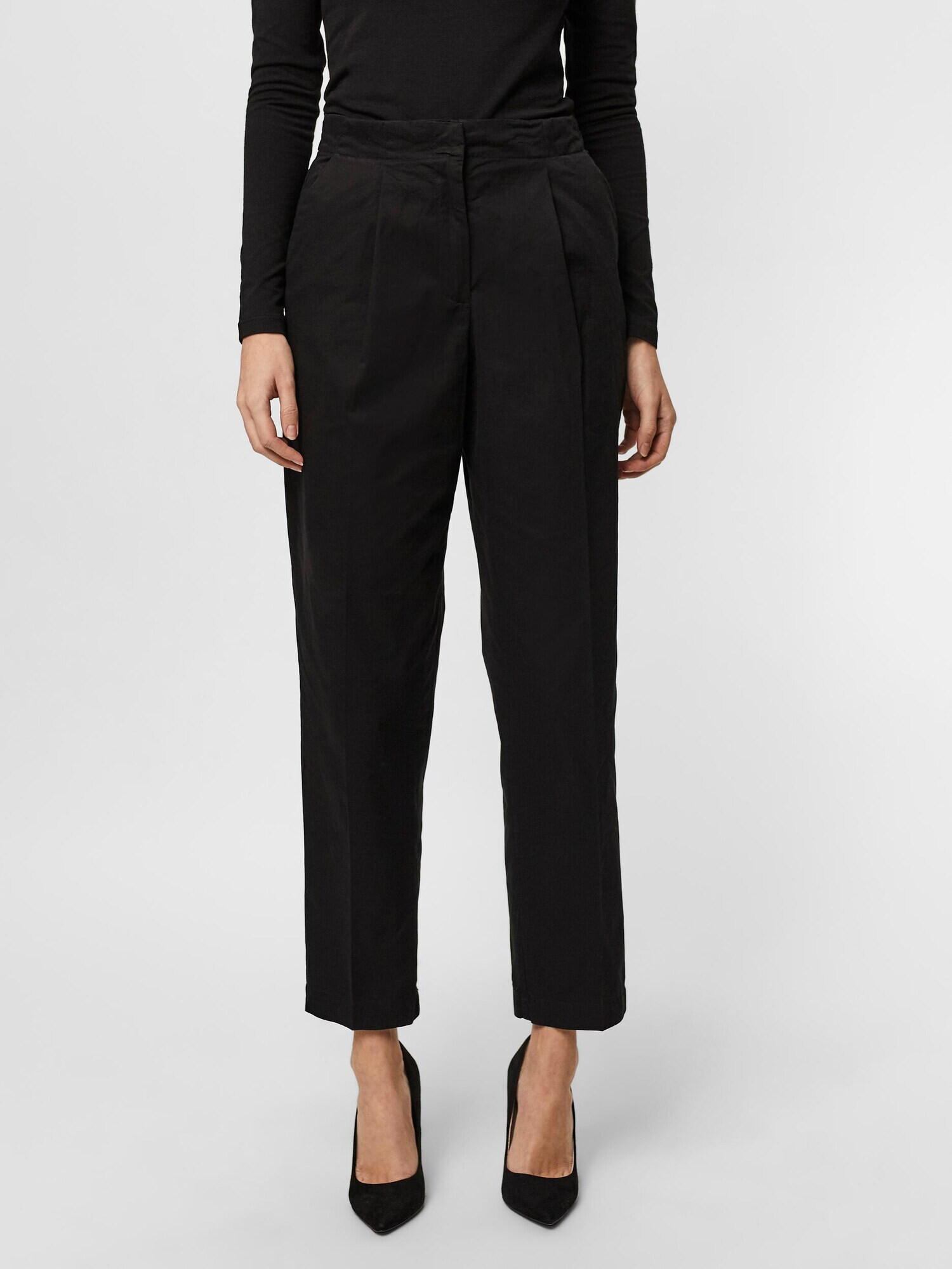 VERO MODA Pantaloni cu dungă negru - Pled.ro