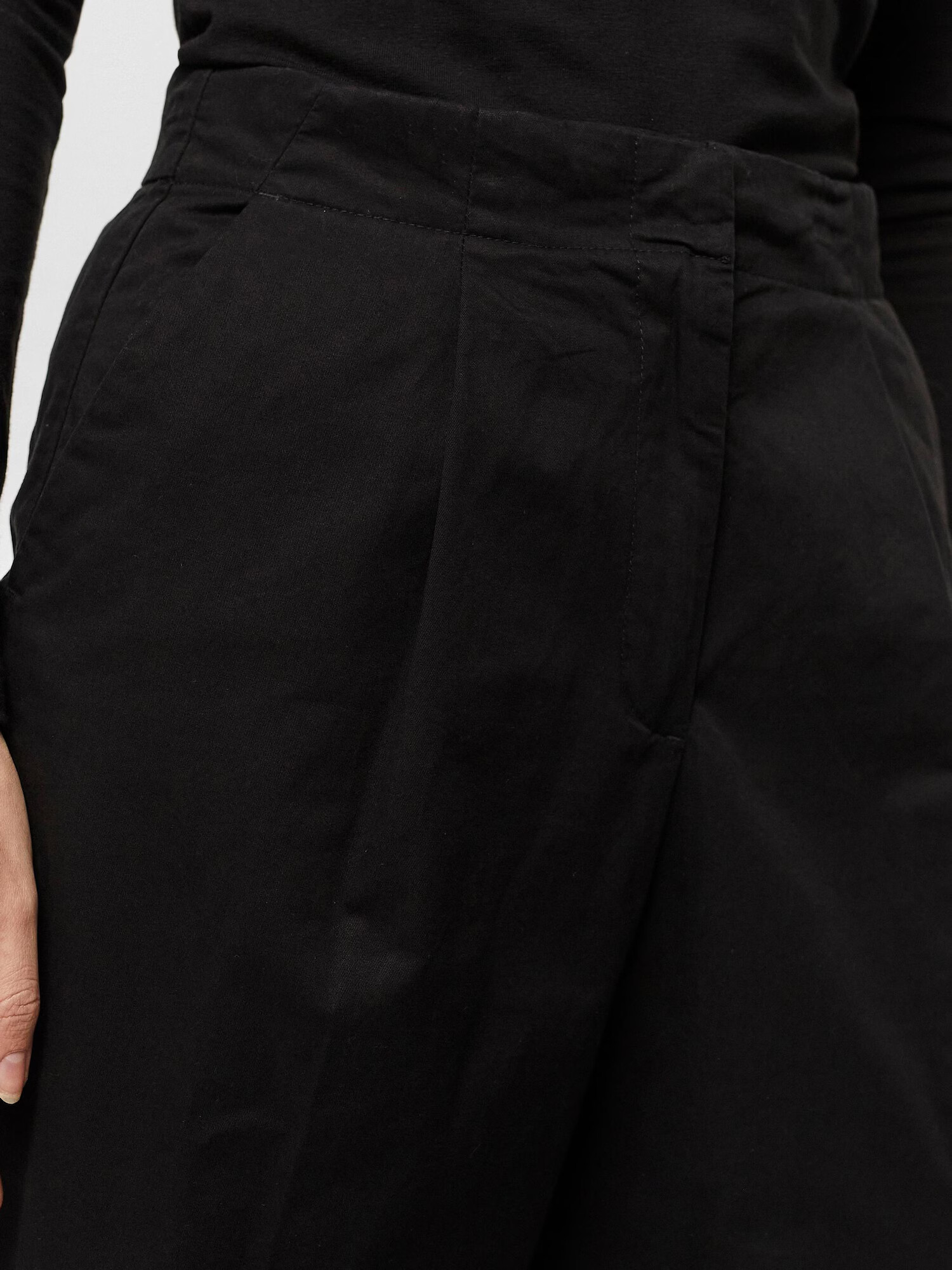 VERO MODA Pantaloni cu dungă negru - Pled.ro