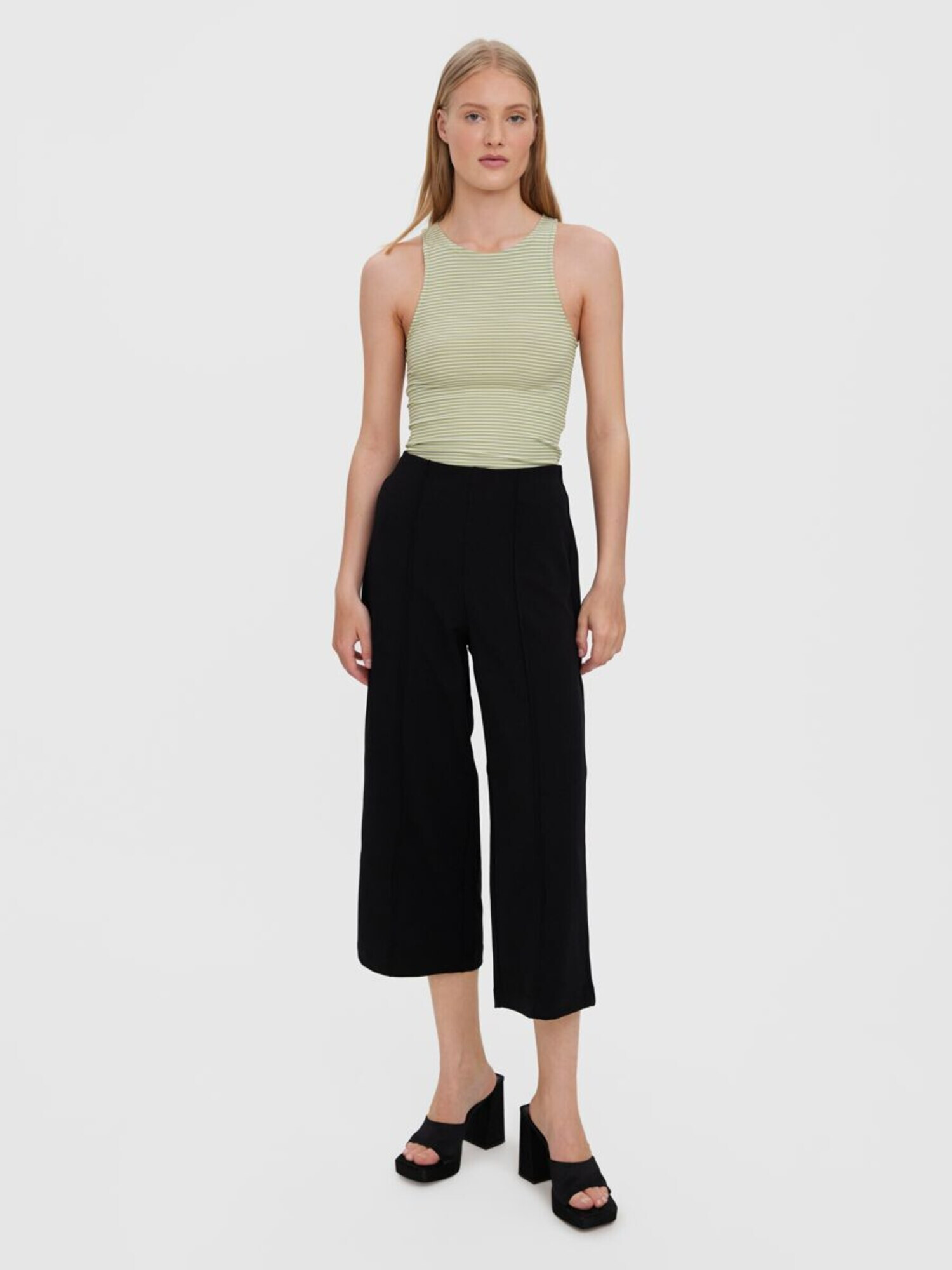 VERO MODA Pantaloni cu dungă negru - Pled.ro