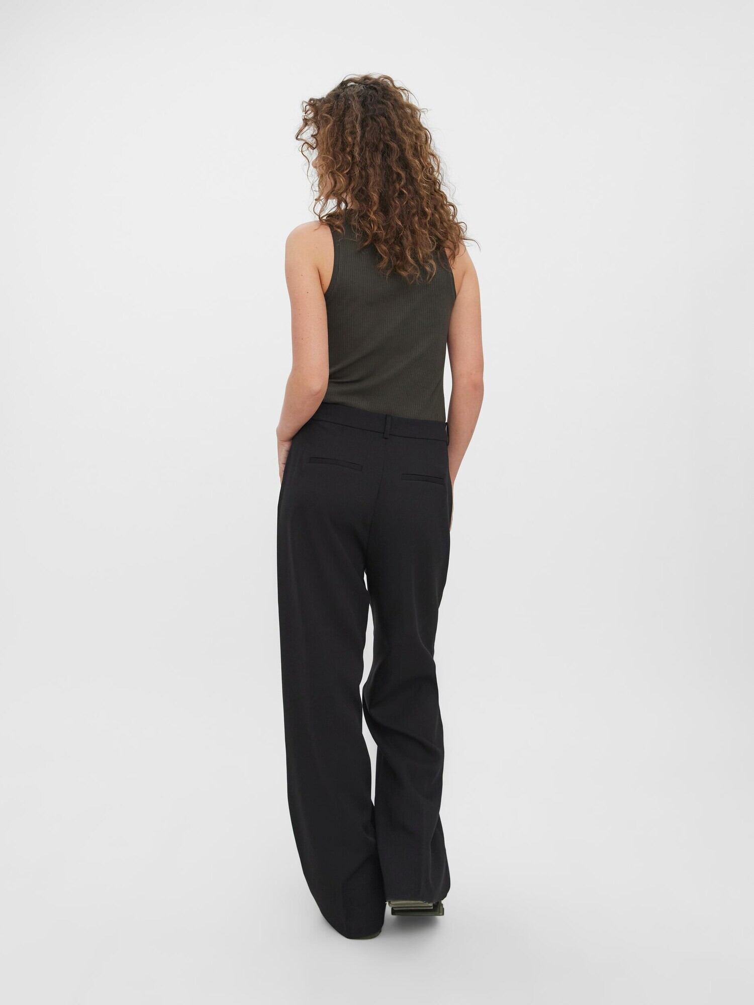 VERO MODA Pantaloni cu dungă negru - Pled.ro