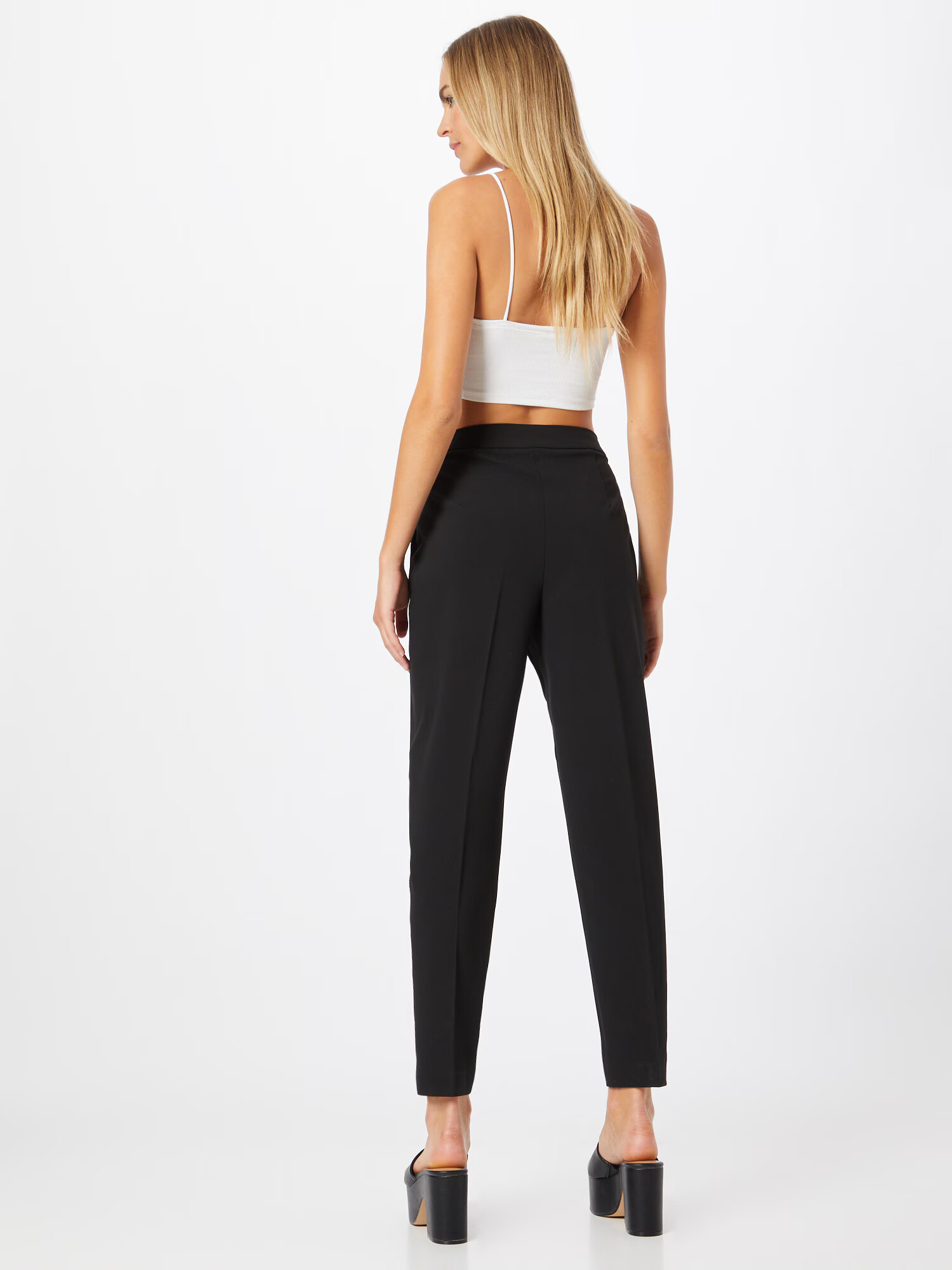 VERO MODA Pantaloni cu dungă negru - Pled.ro