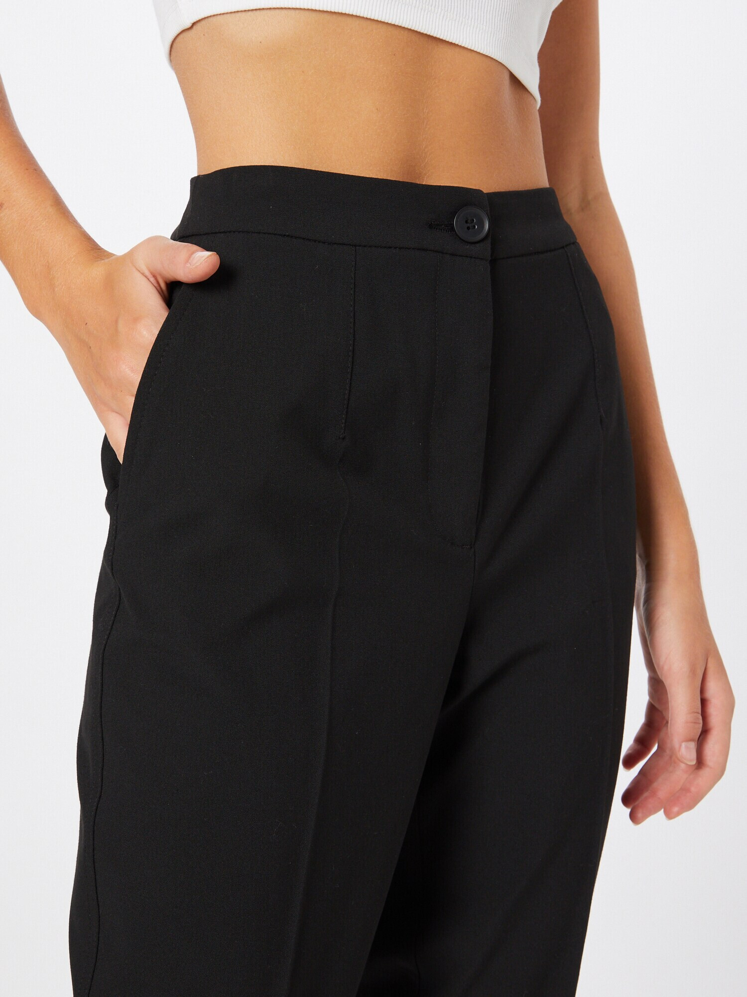 VERO MODA Pantaloni cu dungă negru - Pled.ro