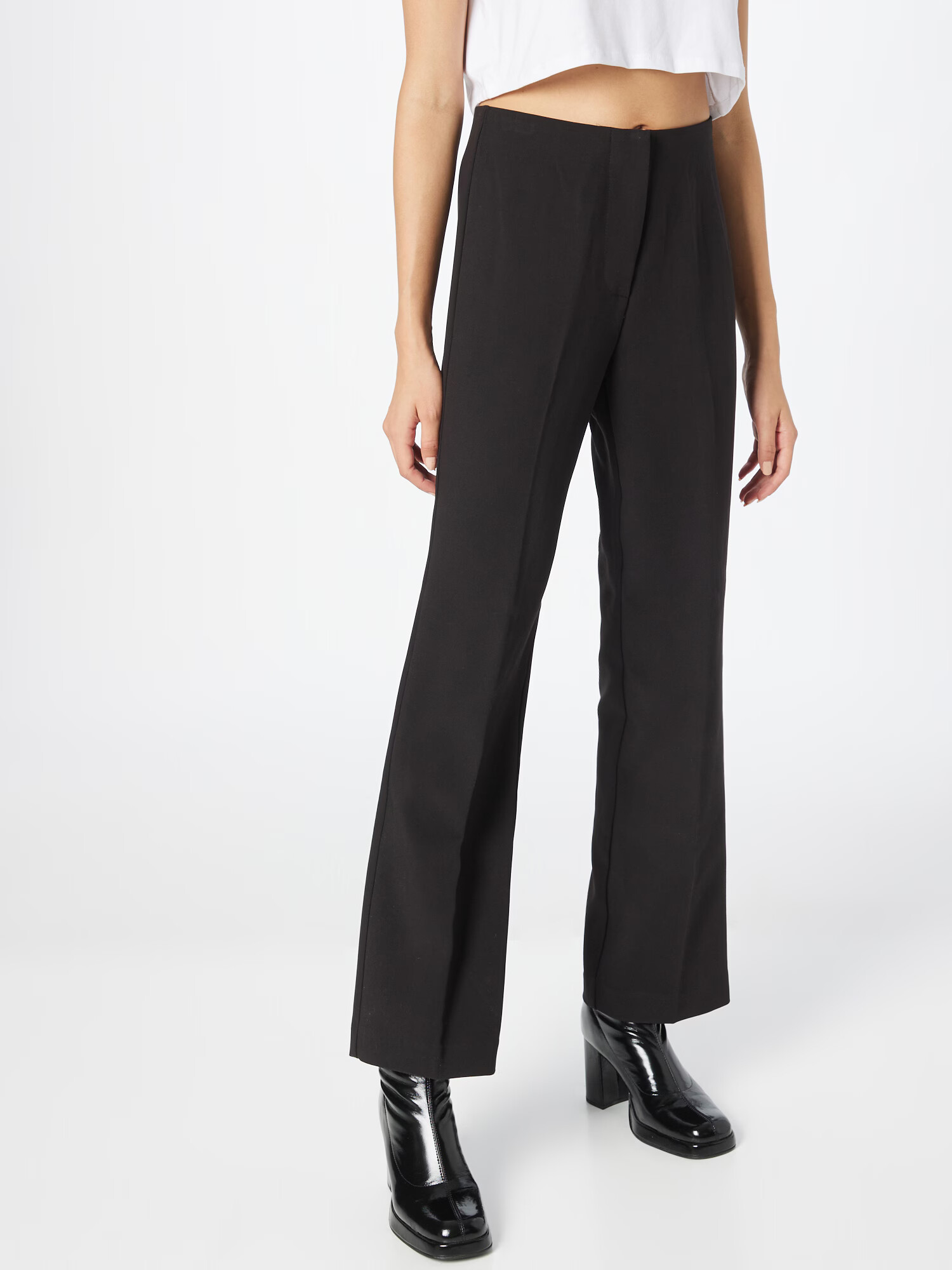 VERO MODA Pantaloni cu dungă negru - Pled.ro