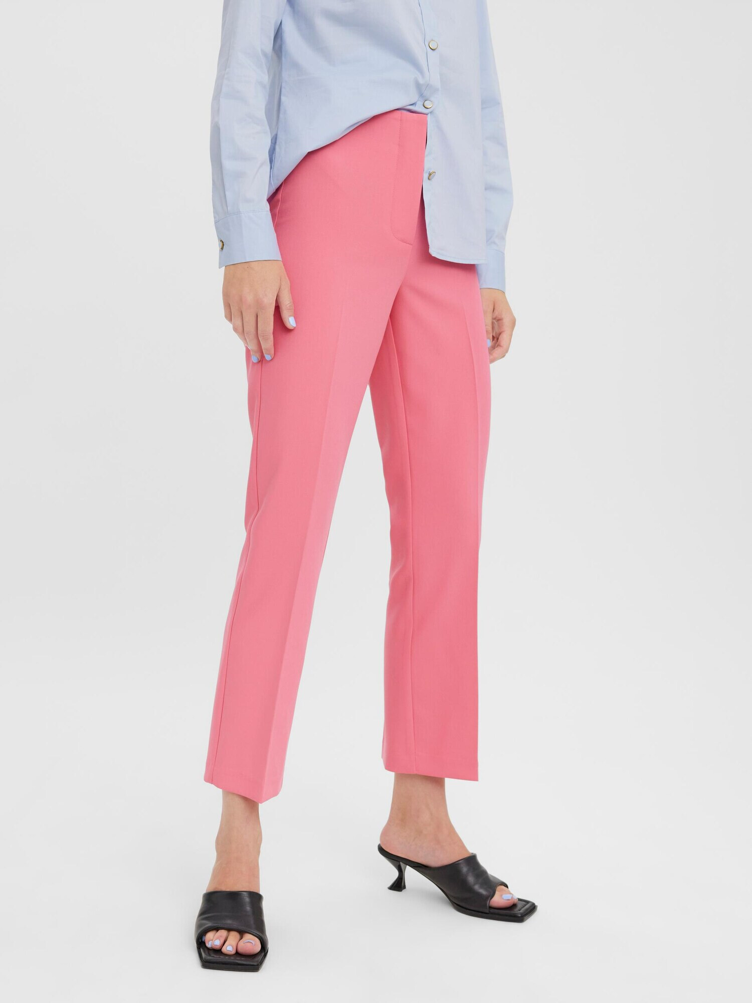 VERO MODA Pantaloni cu dungă 'SANDY' fucsia - Pled.ro