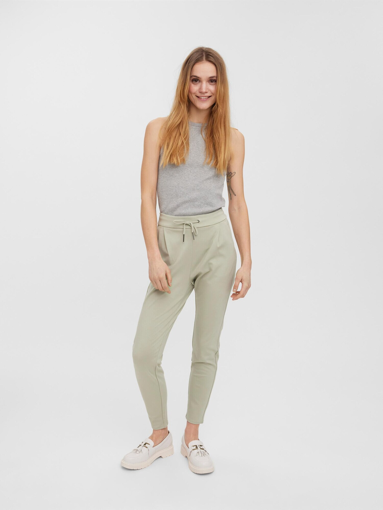 VERO MODA Pantaloni cutați 'Eva' oliv - Pled.ro