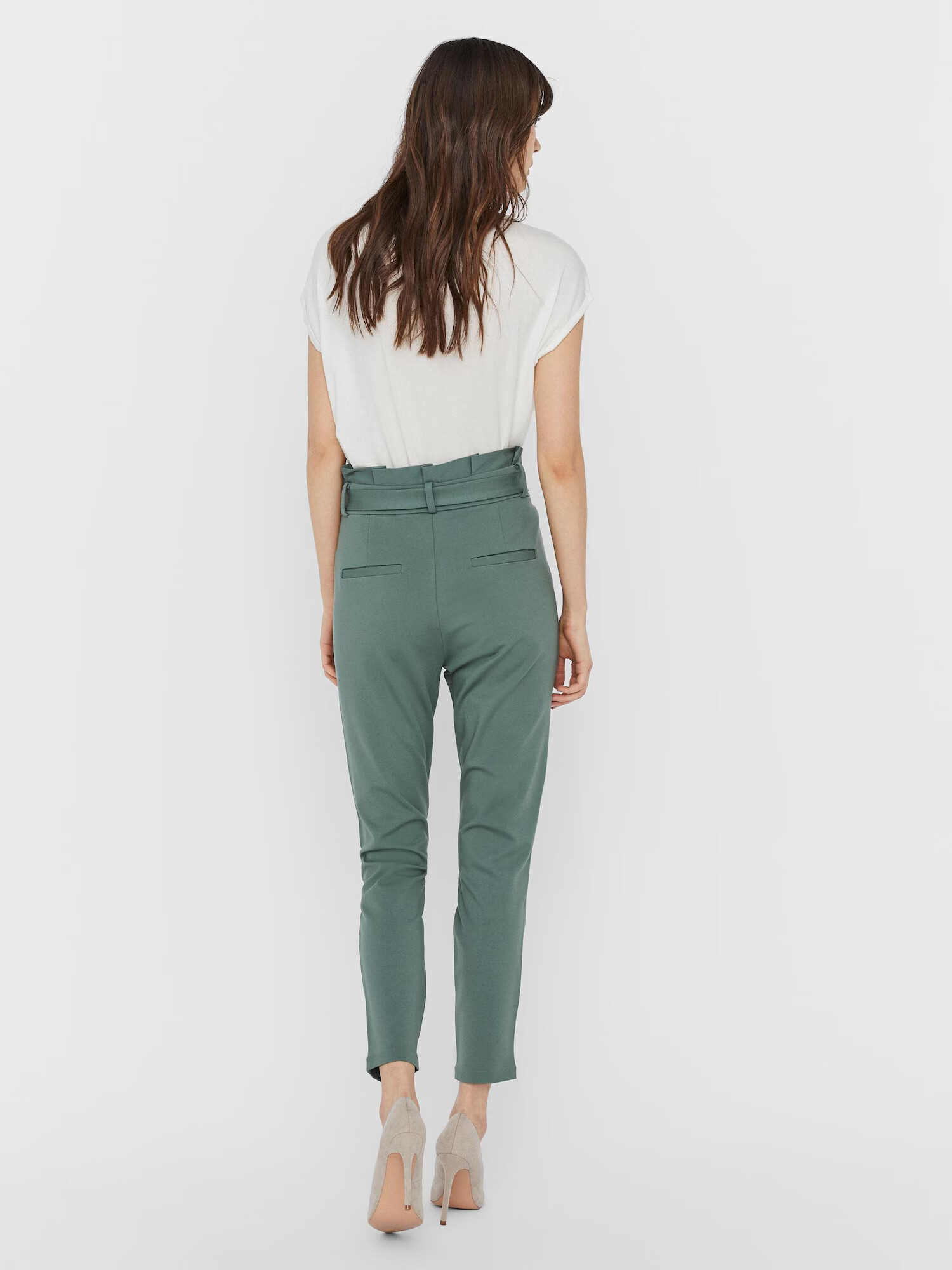 VERO MODA Pantaloni cutați 'Eva' verde - Pled.ro