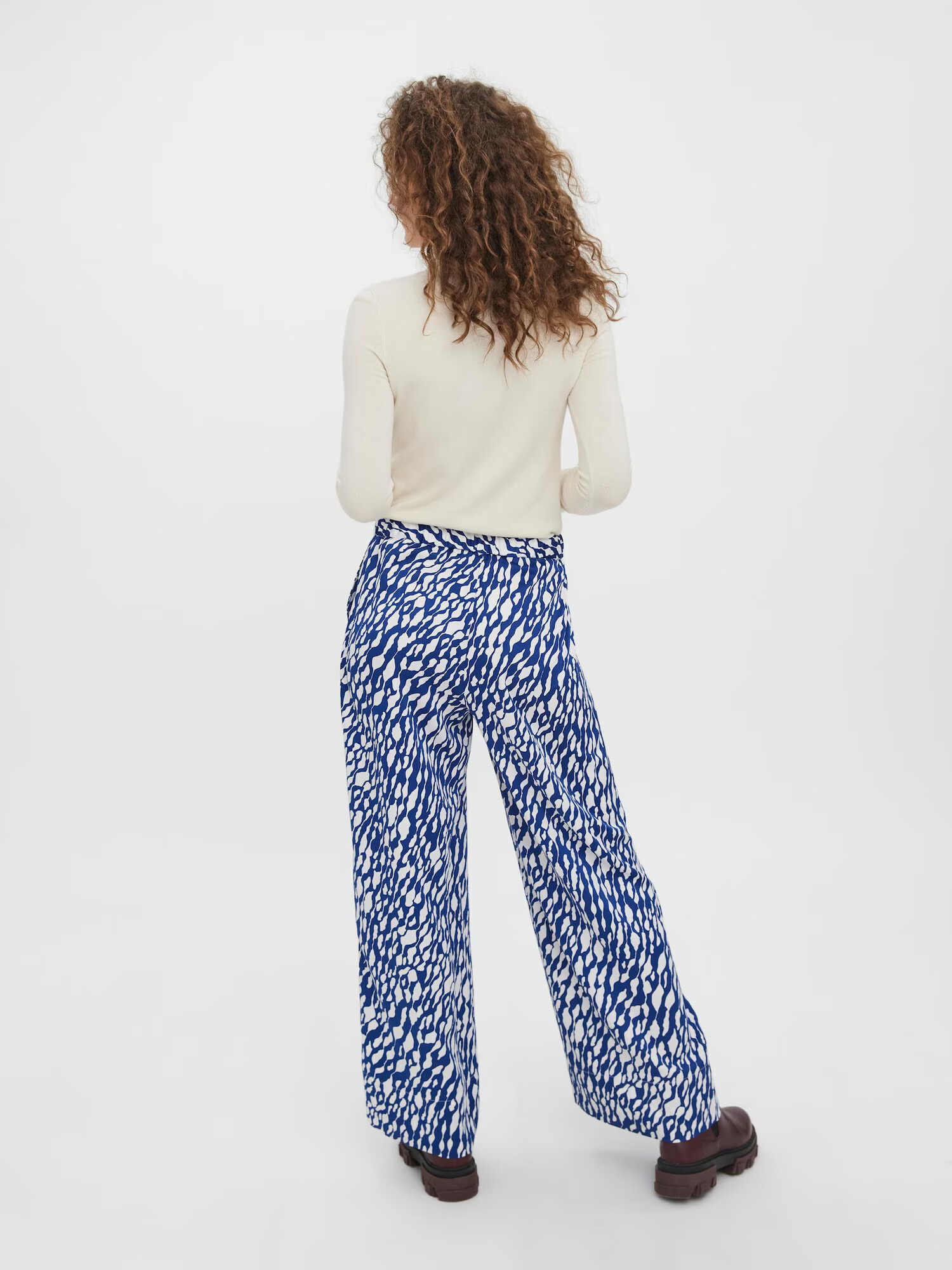 VERO MODA Pantaloni 'DAISY' albastru / alb - Pled.ro