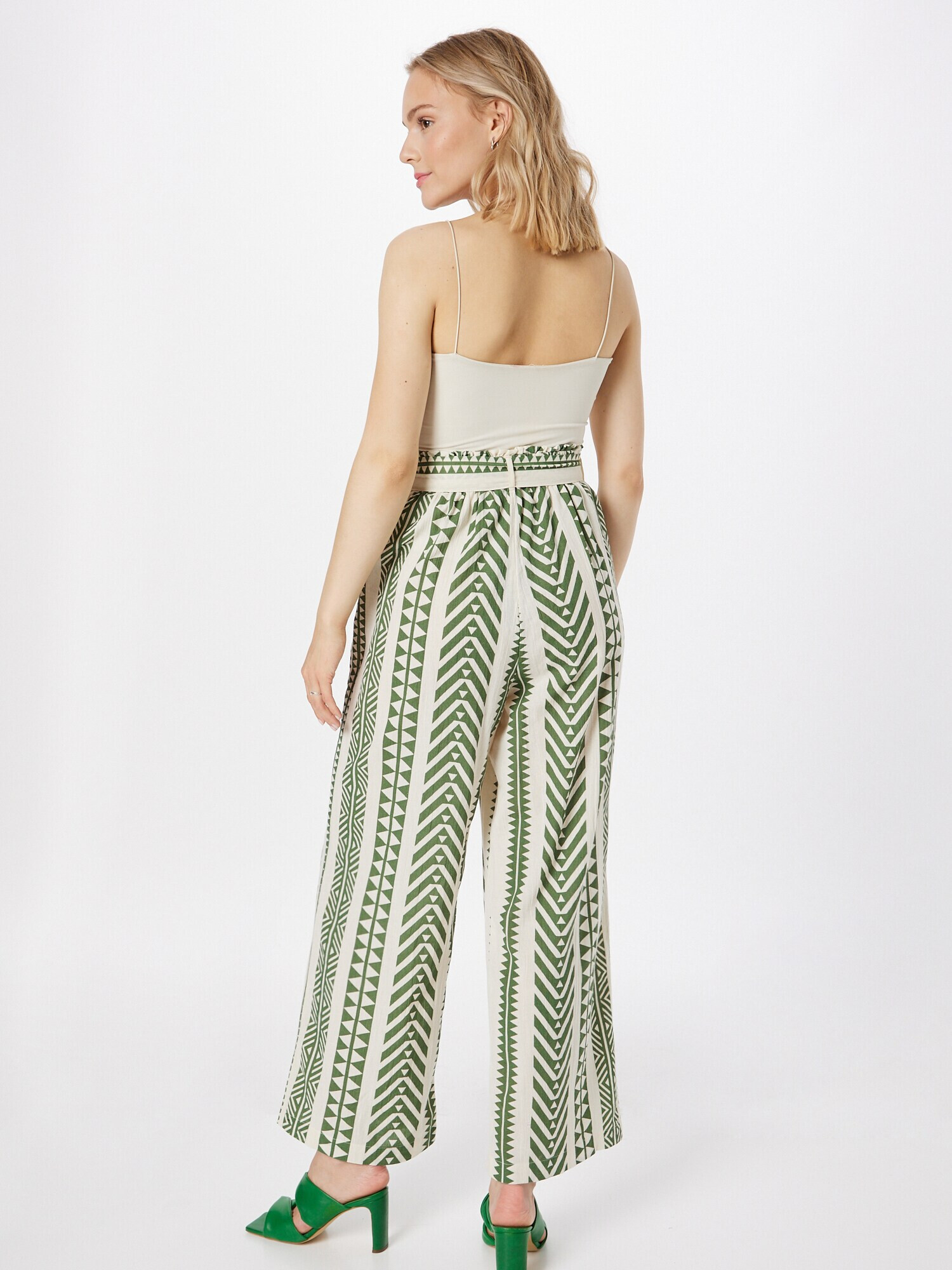 VERO MODA Pantaloni 'DICTHE' bej / verde - Pled.ro