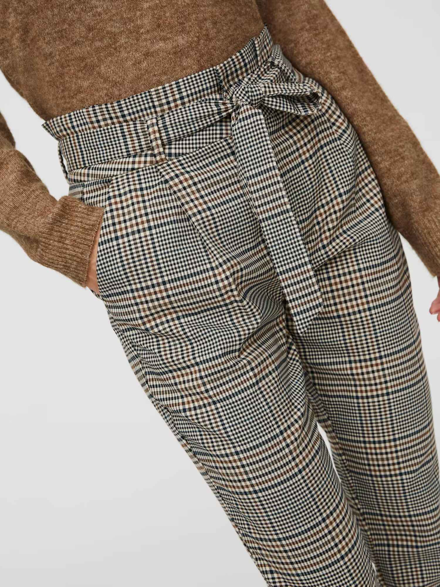 VERO MODA Pantaloni 'Eva' crem / maro / gri - Pled.ro