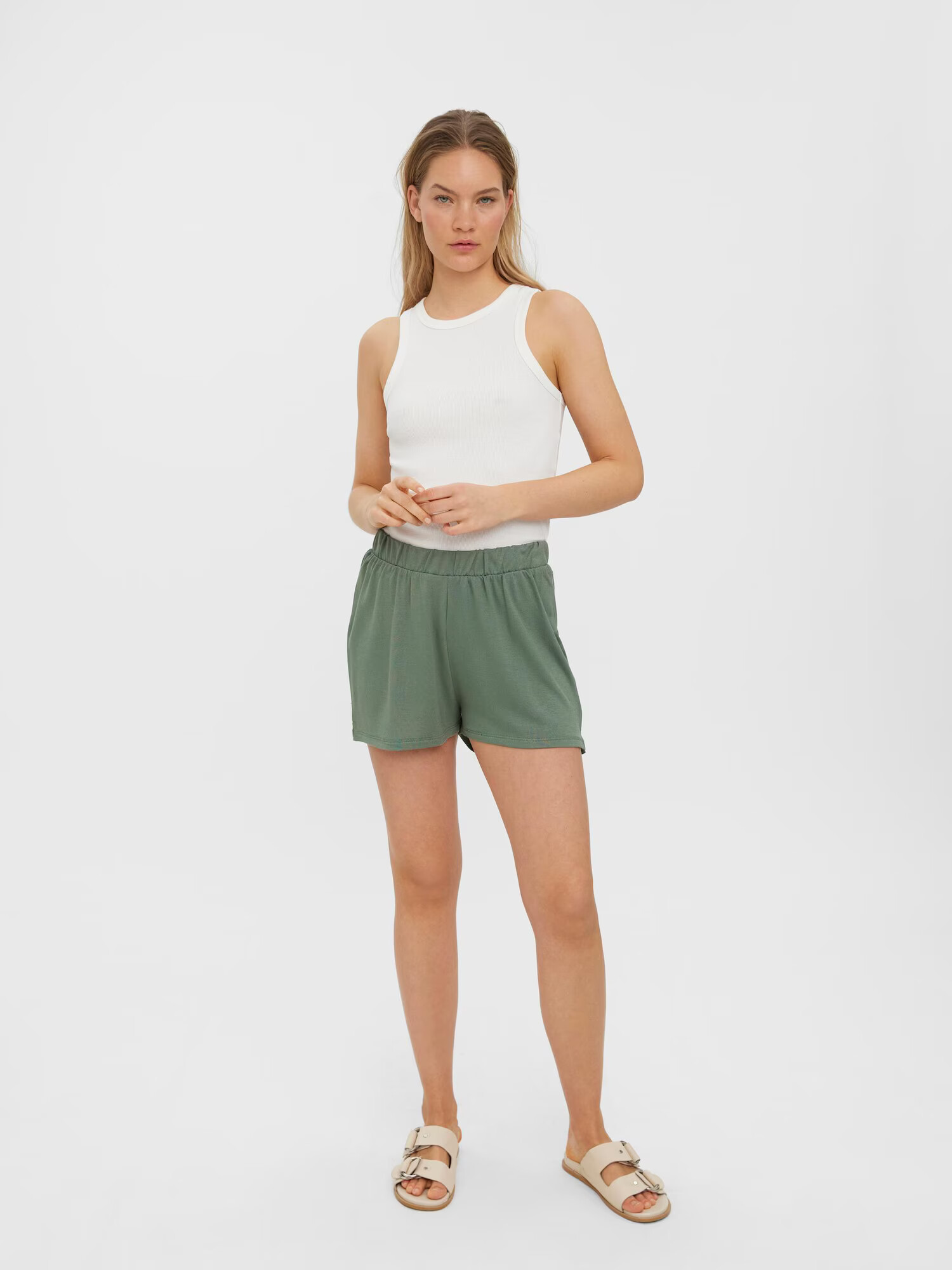 VERO MODA Pantaloni 'Flowy' kaki - Pled.ro