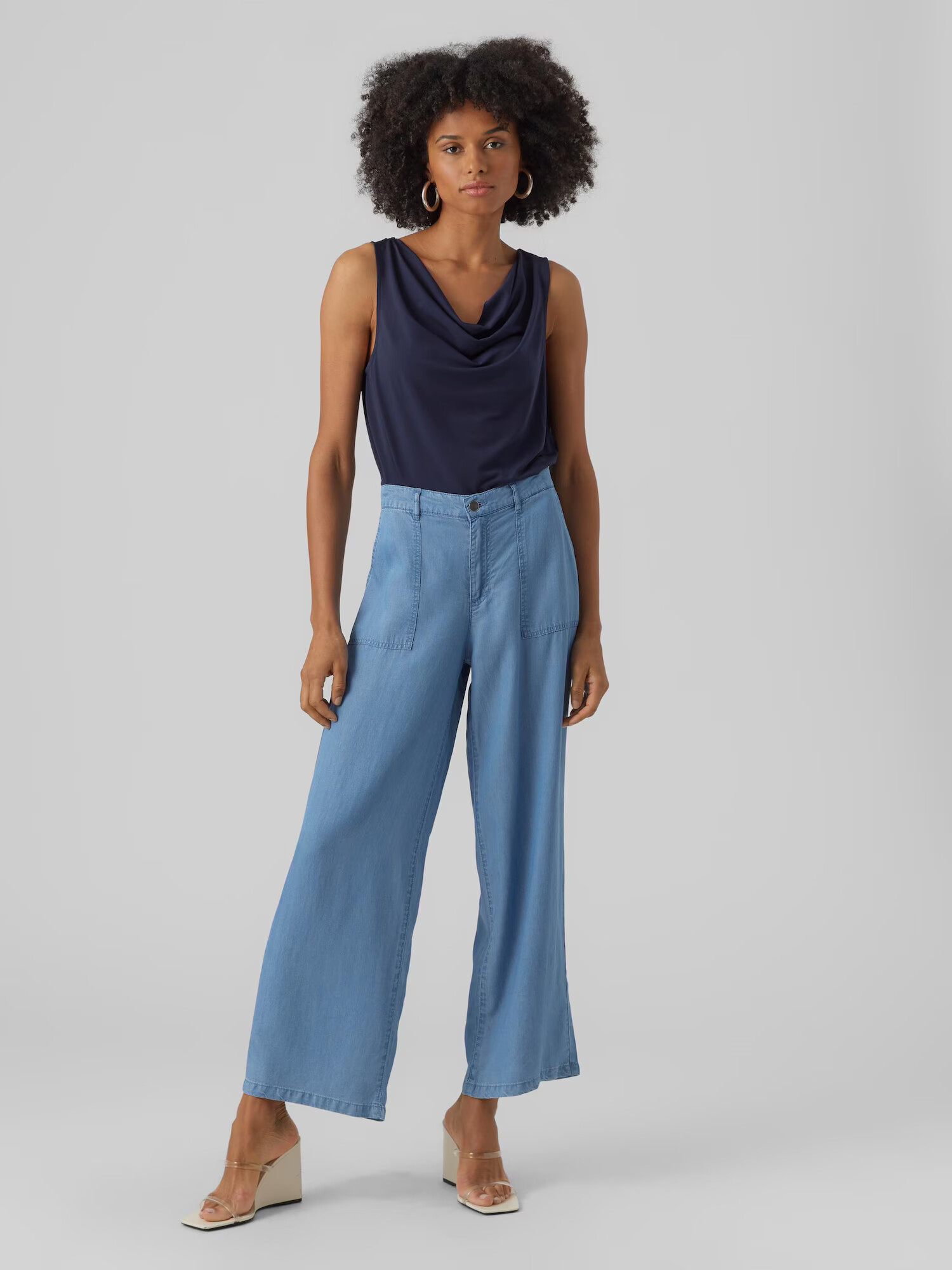 VERO MODA Pantaloni 'Harper' albastru - Pled.ro