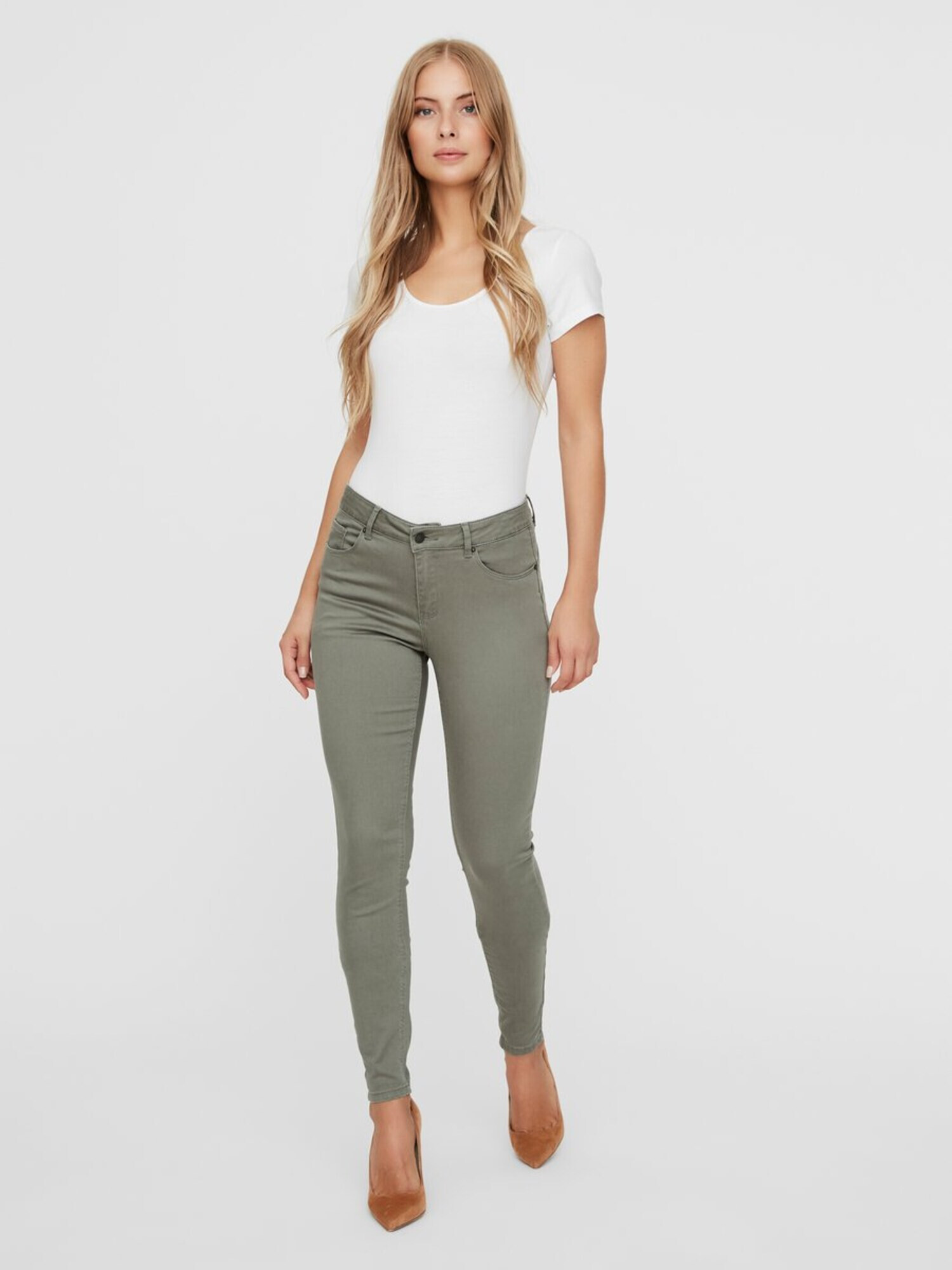 VERO MODA Pantaloni 'Hot' kaki - Pled.ro