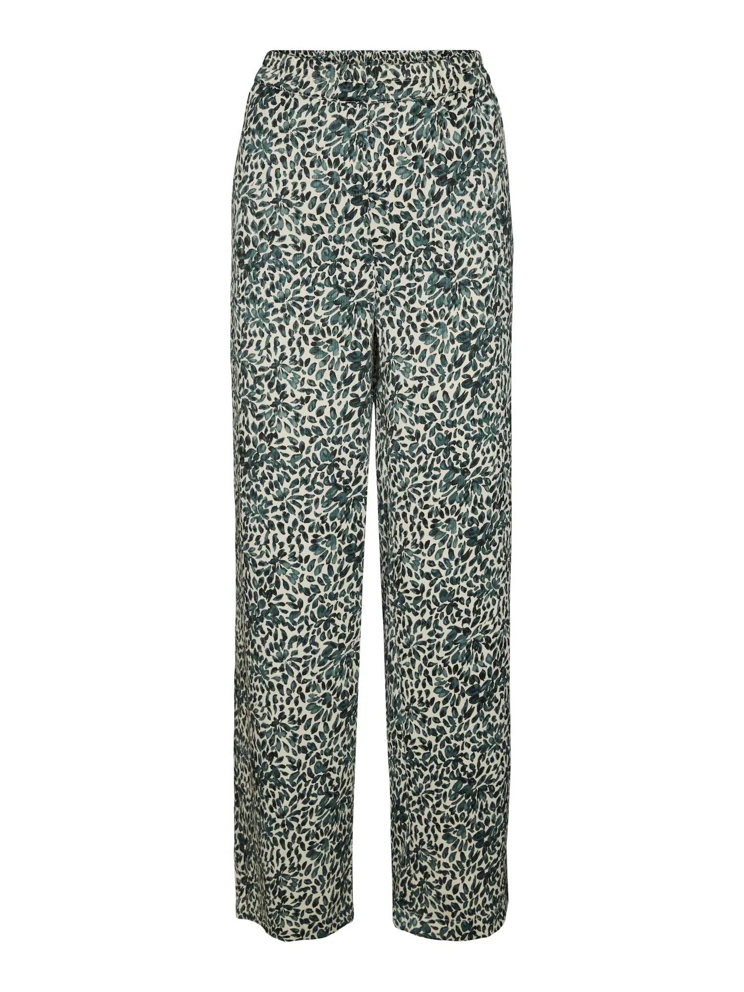 VERO MODA Pantaloni 'Jloe' verde închis / alb - Pled.ro